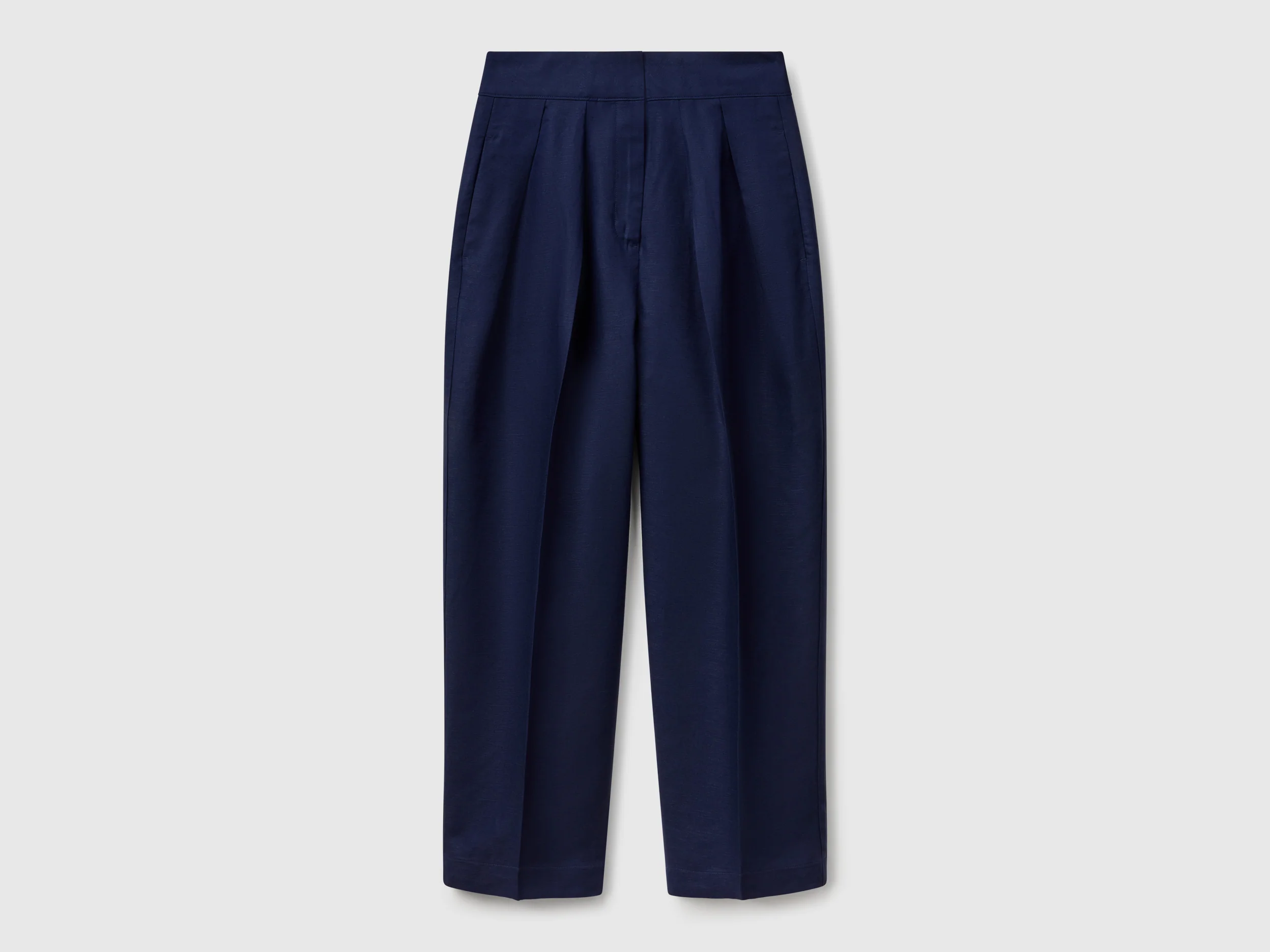 Pantaloni ampi in misto lino