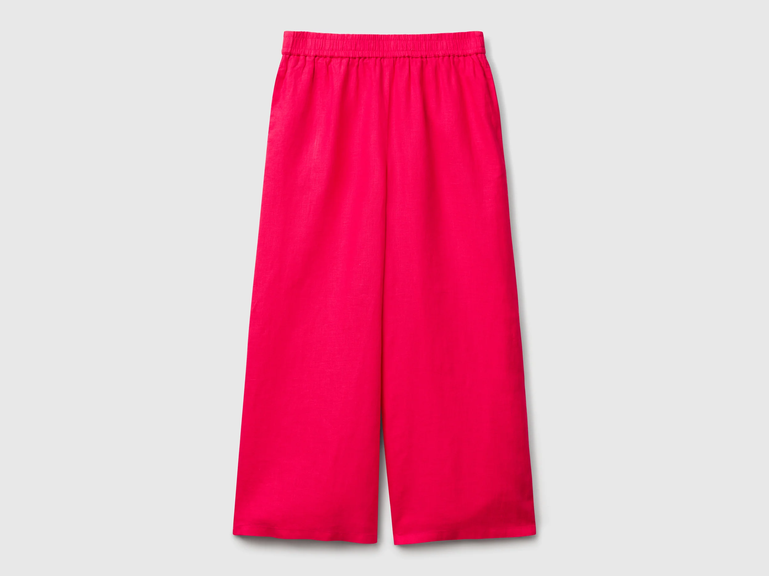 Pantaloni ampi in puro lino