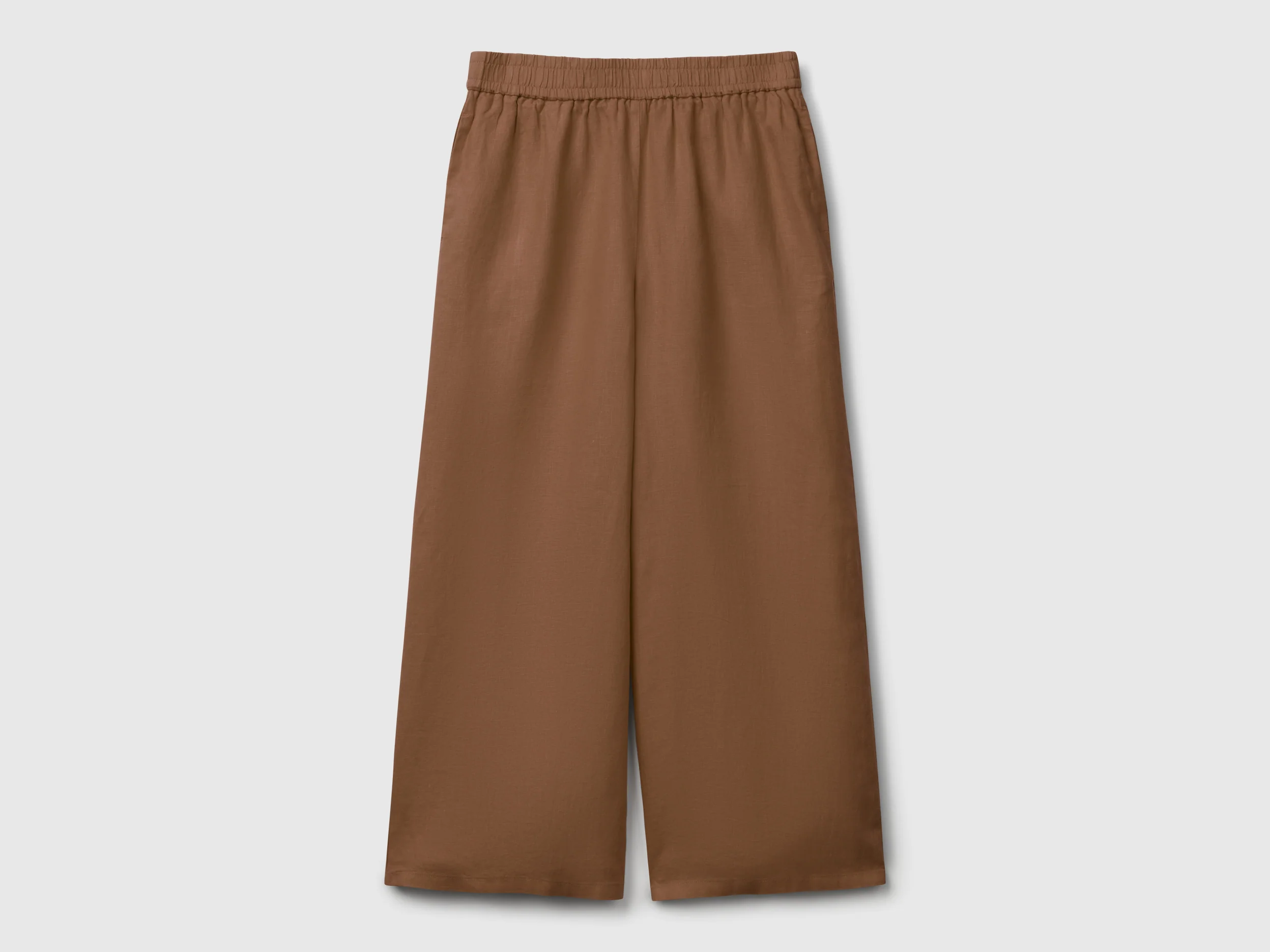 Pantaloni ampi in puro lino
