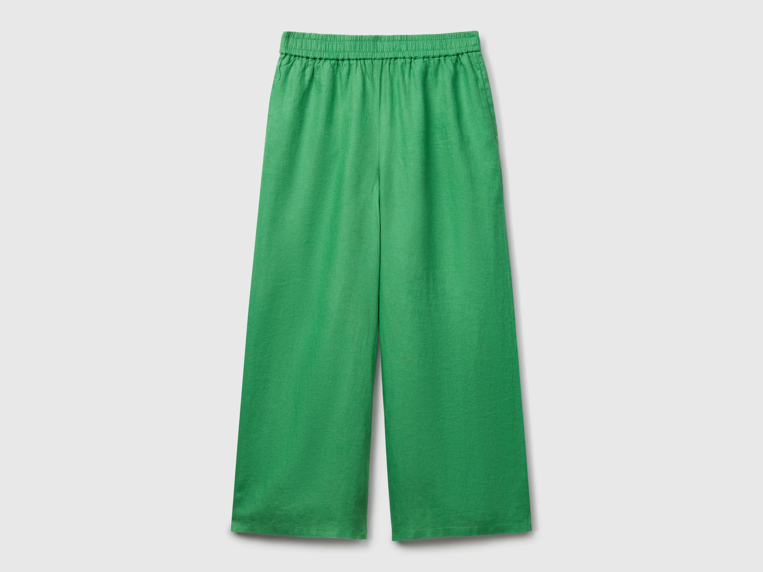 Pantaloni ampi in puro lino