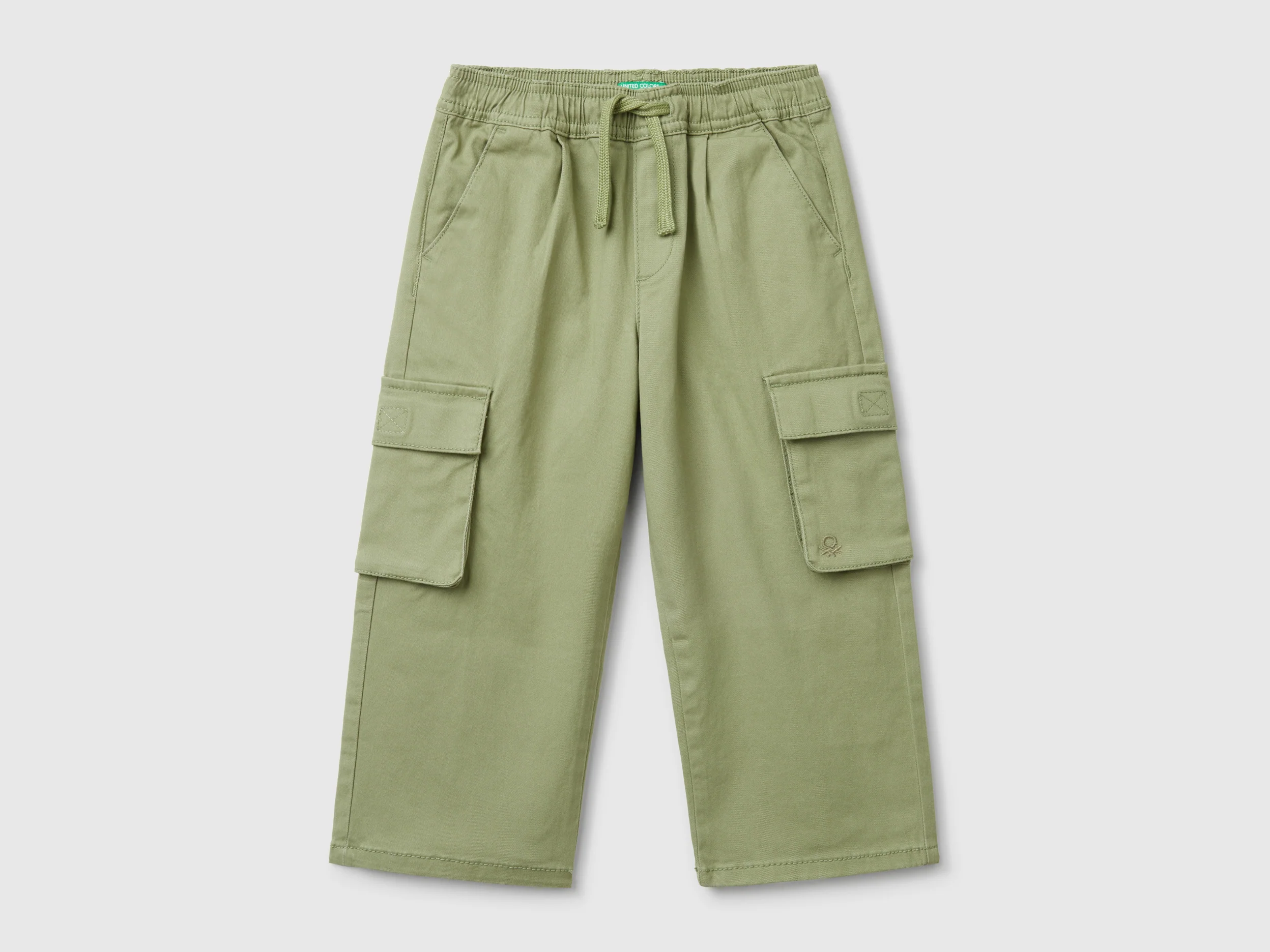 Pantaloni cargo in cotone stretch