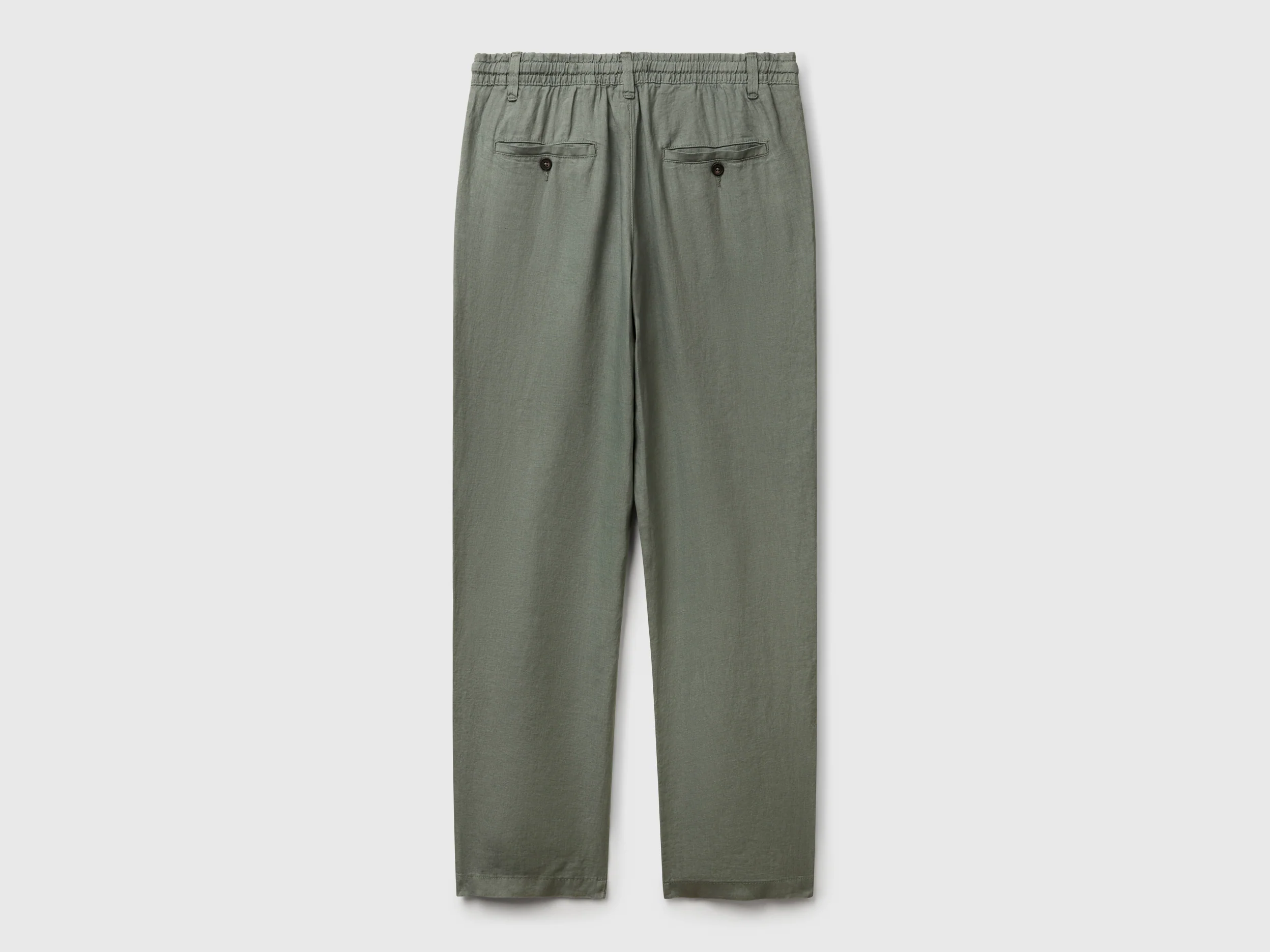 Pantaloni con coulisse in puro lino - Image 2