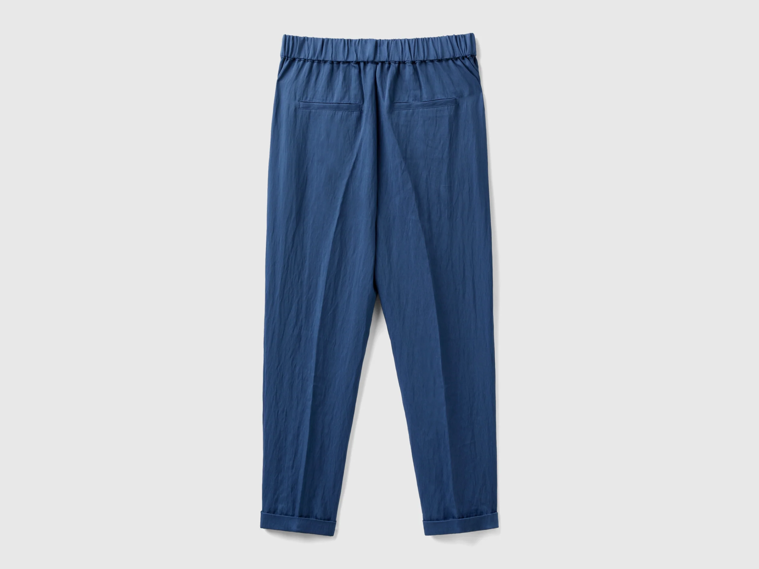 Pantaloni con risvolto in misto viscosa - Image 2
