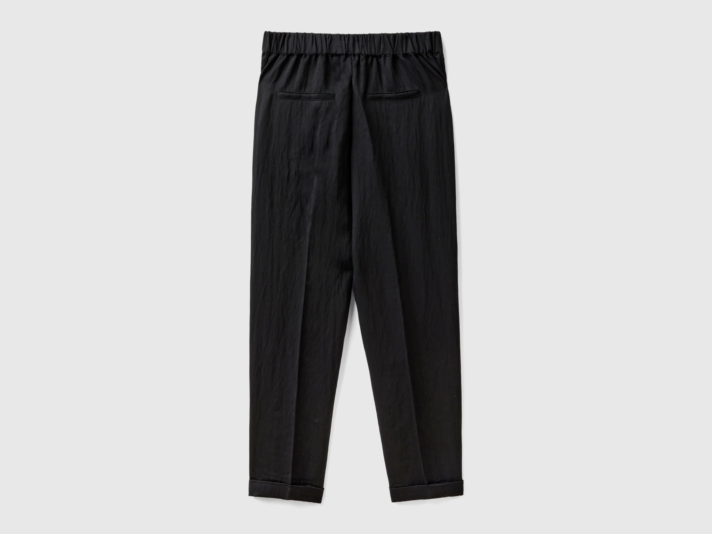 Pantaloni con risvolto in misto viscosa - Image 2
