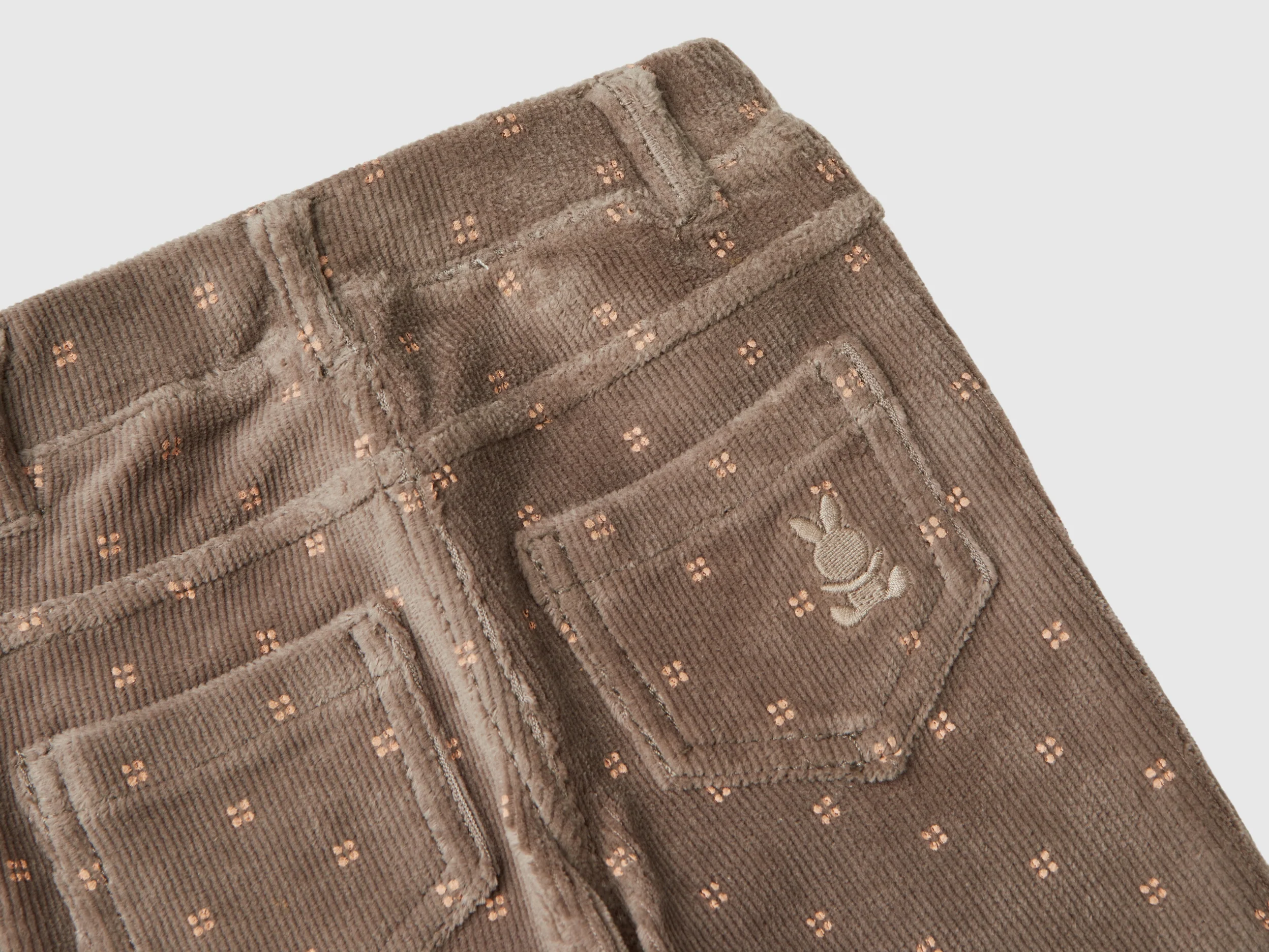 Pantaloni con stampa fantasia in ciniglia - Image 3
