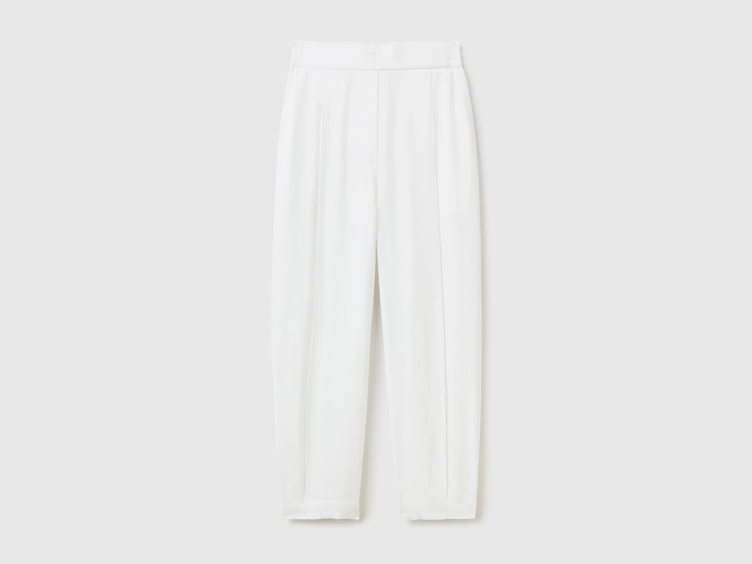 Pantaloni cropped con pieghe