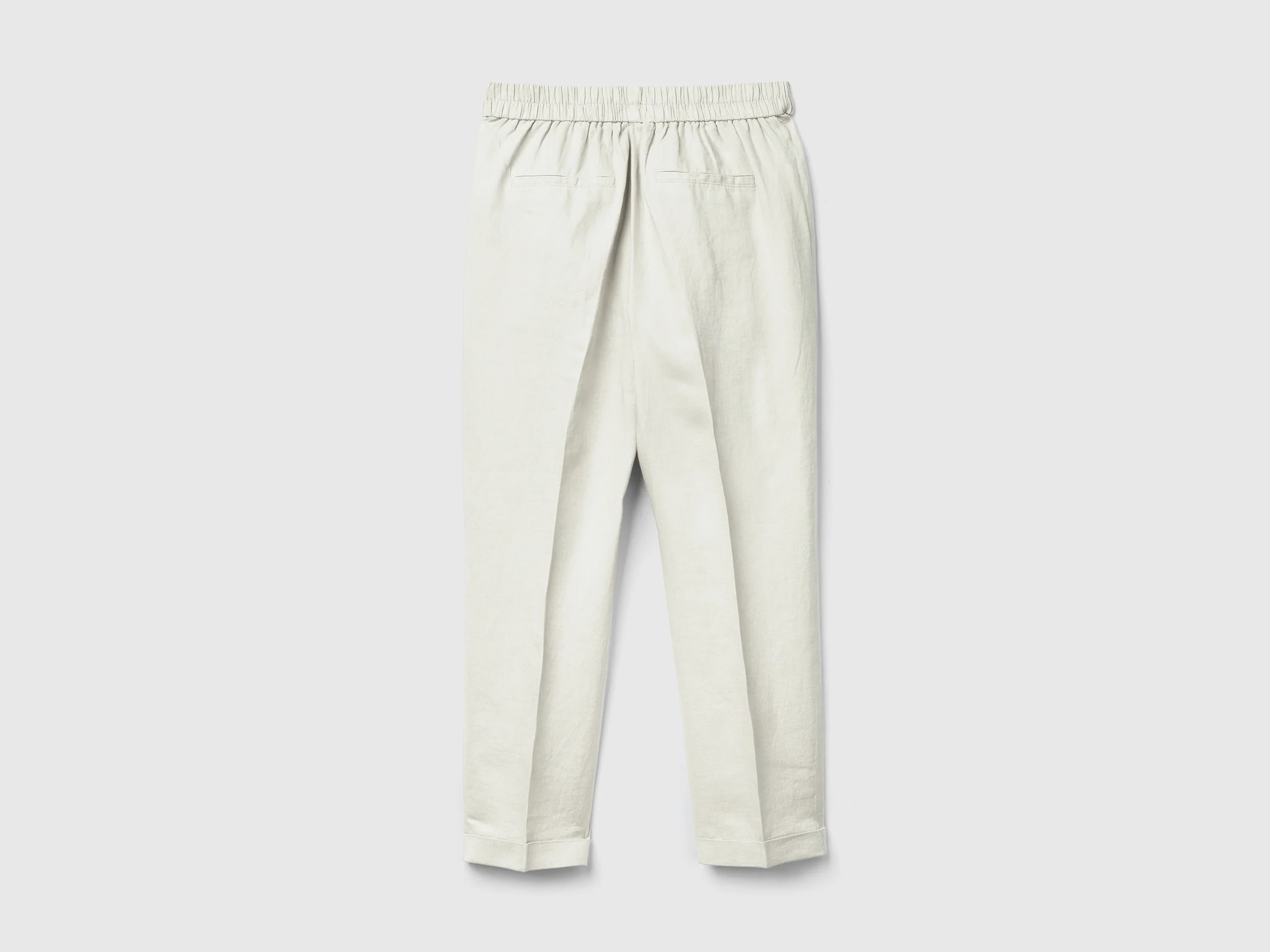 Pantaloni cropped in 100% lino - Image 2