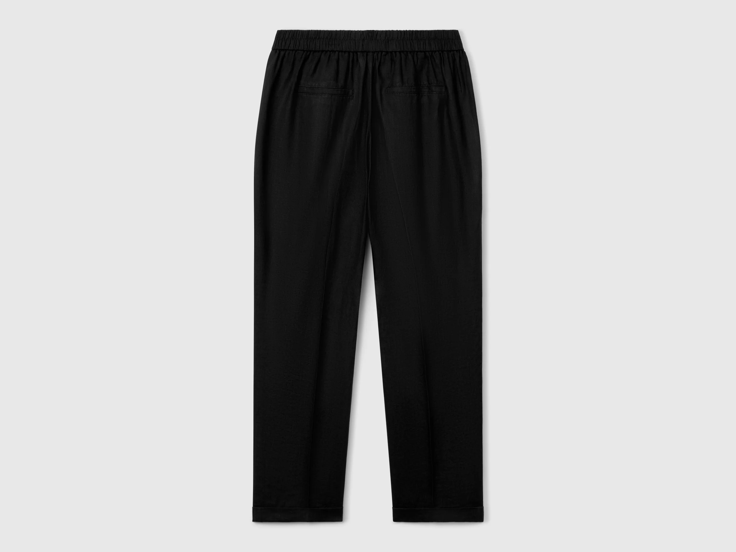 Pantaloni cropped in 100% lino - Image 2