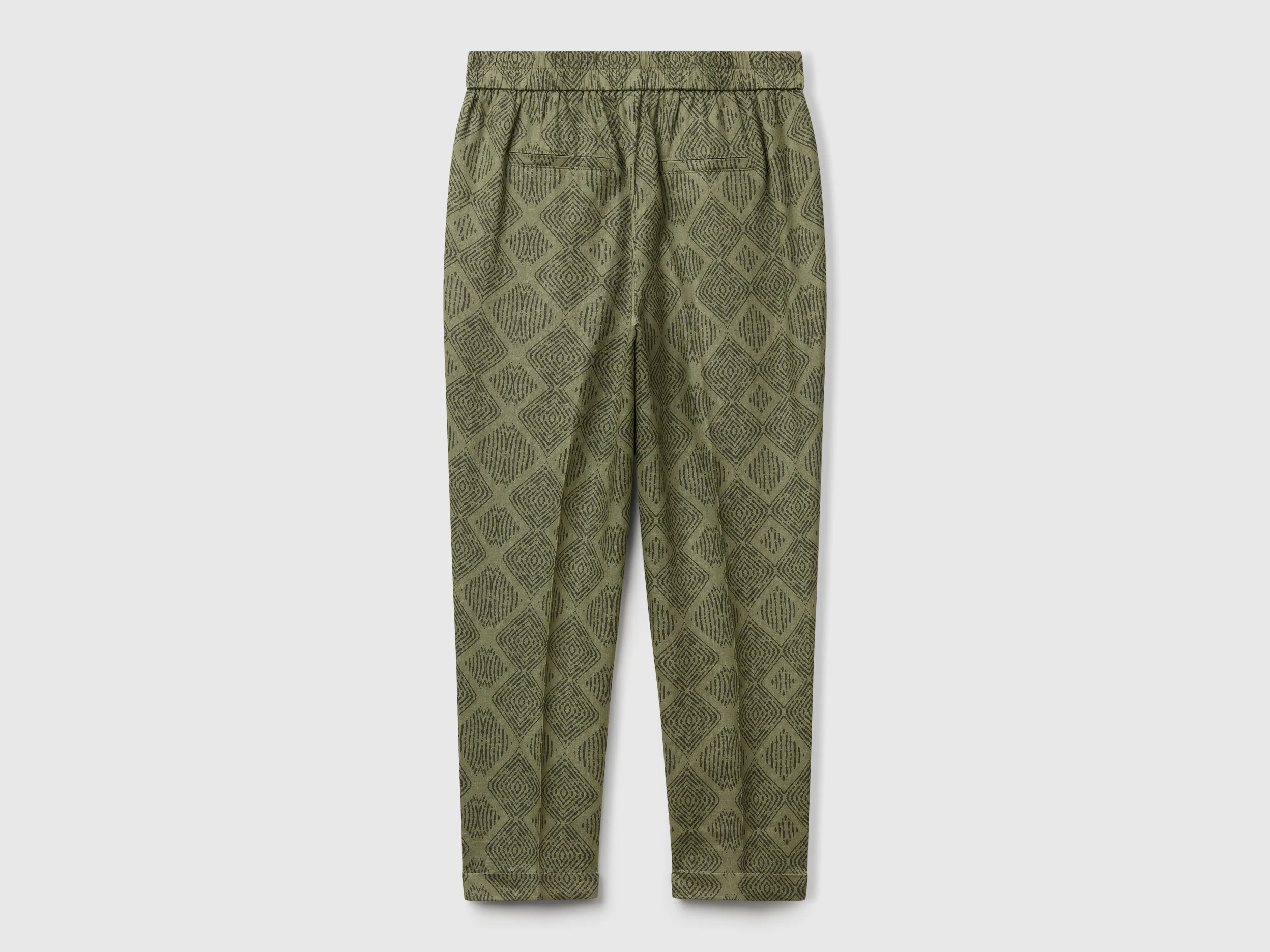 Pantaloni in lino stampato - Image 2