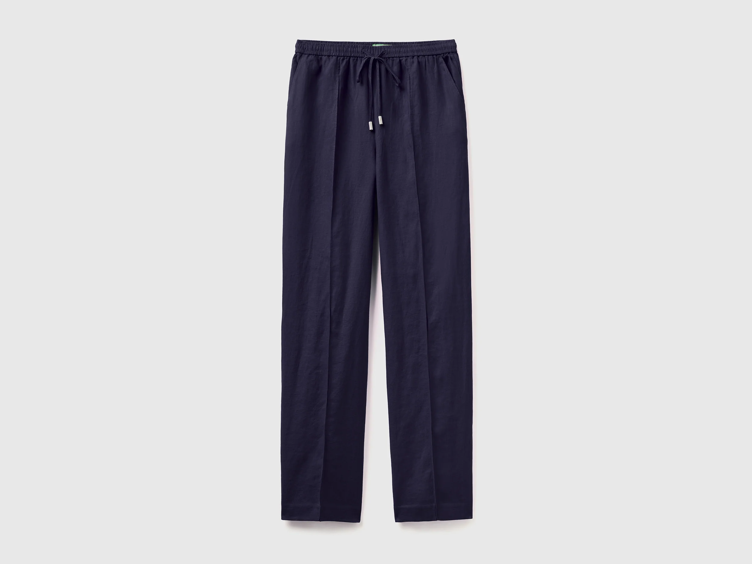 Pantaloni in puro lino con elastico