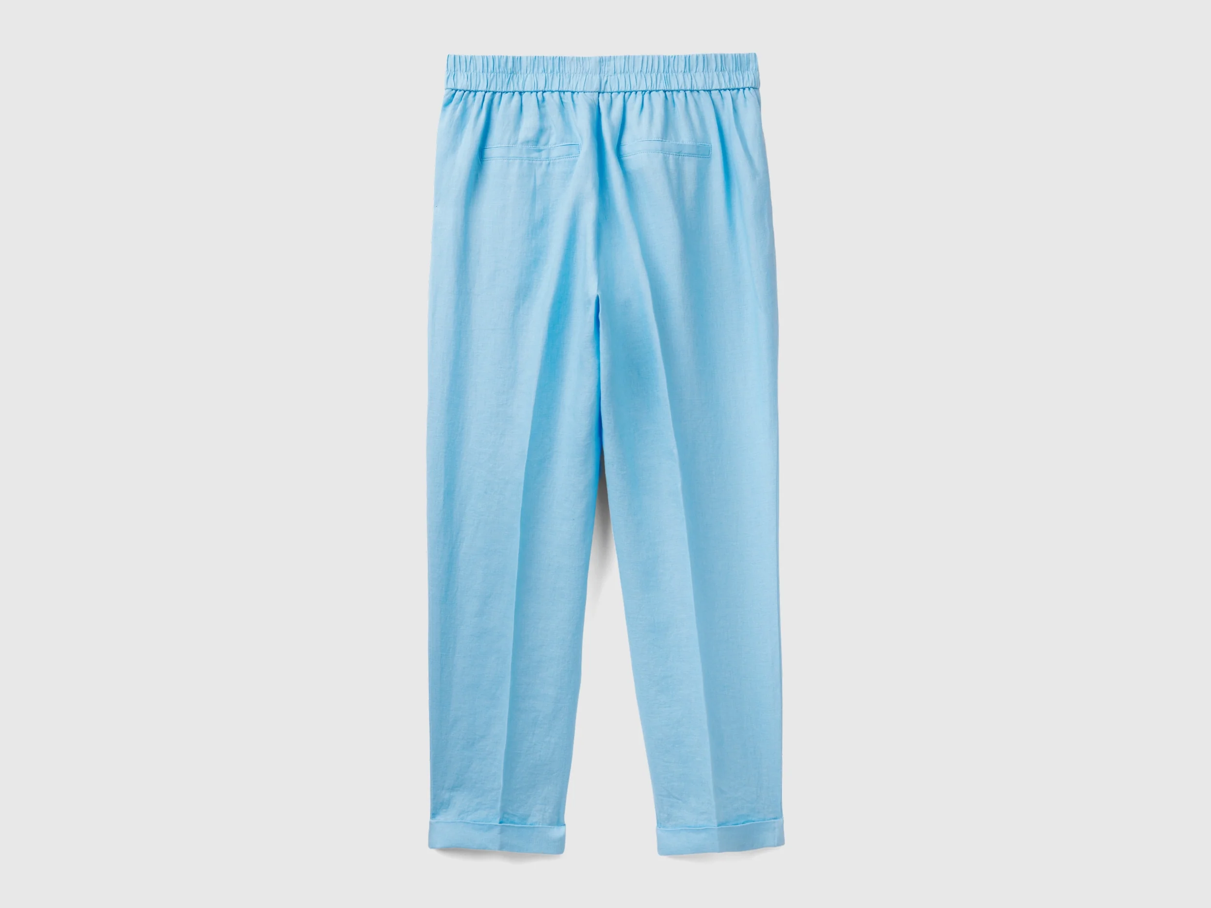 Pantaloni in puro lino con elastico - Image 2