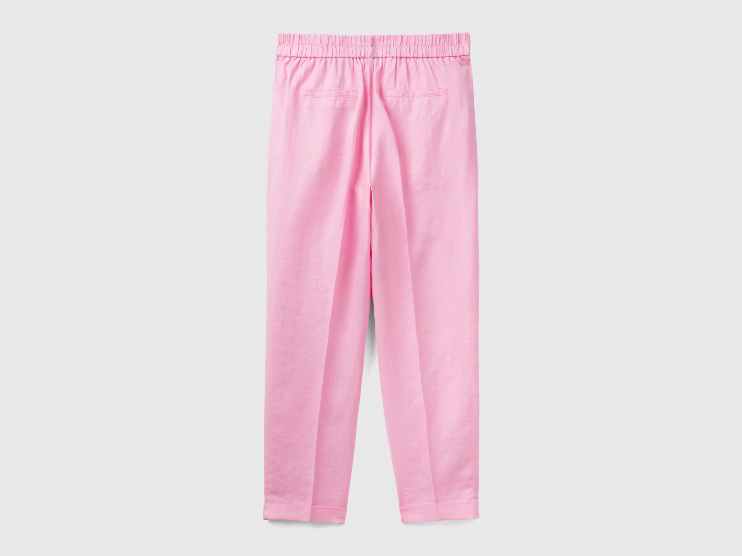 Pantaloni in puro lino con elastico - Image 2
