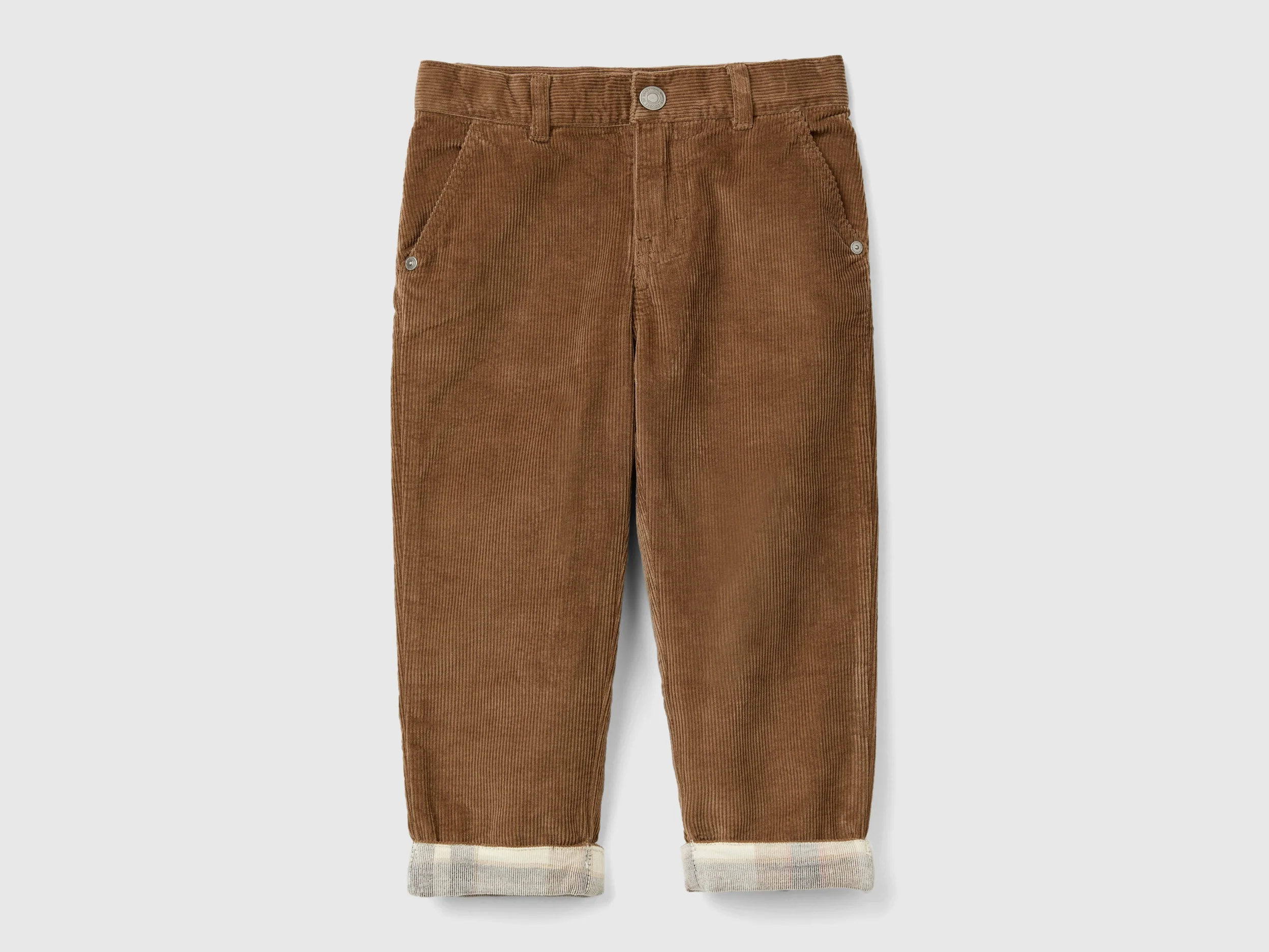 Pantaloni in velluto con risvolto