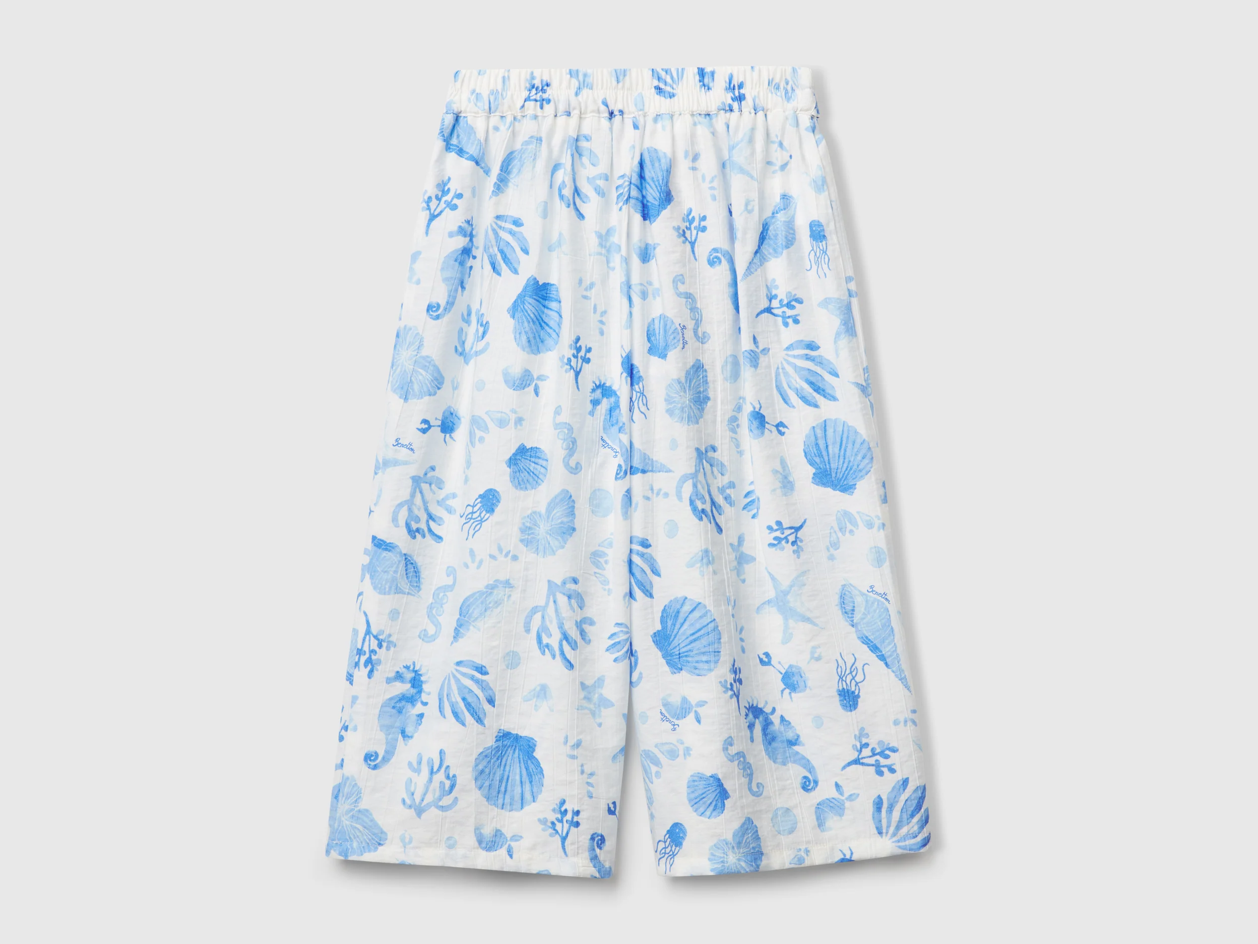 Pantaloni palazzo con stampa marina - Image 2