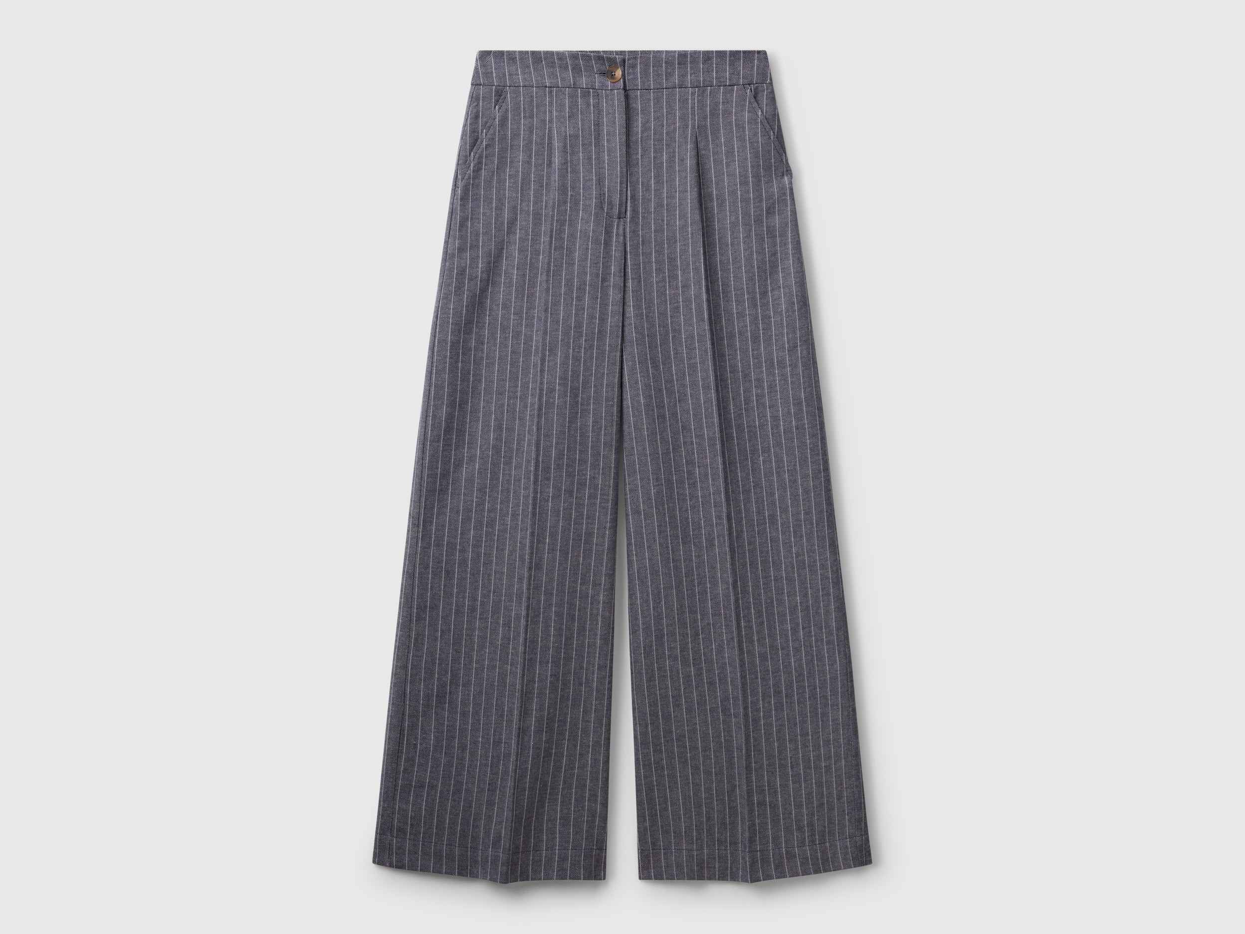 Pantaloni palazzo gessati