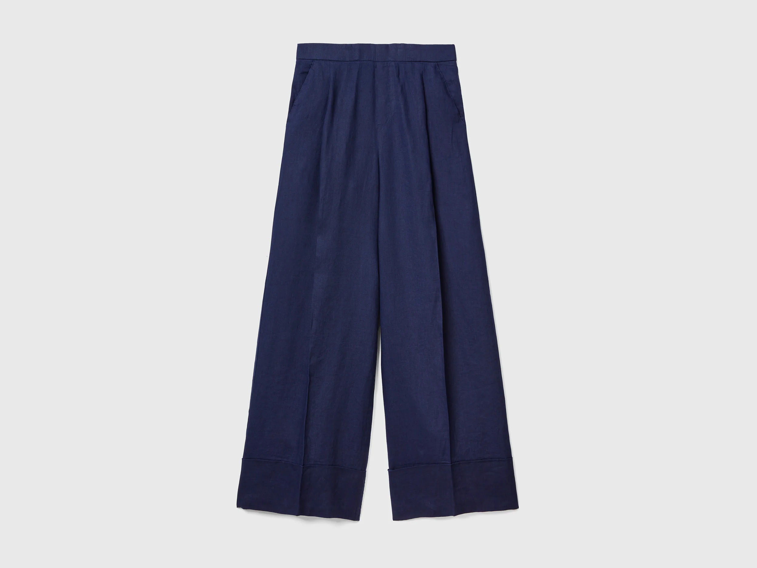 Pantaloni palazzo in 100% lino