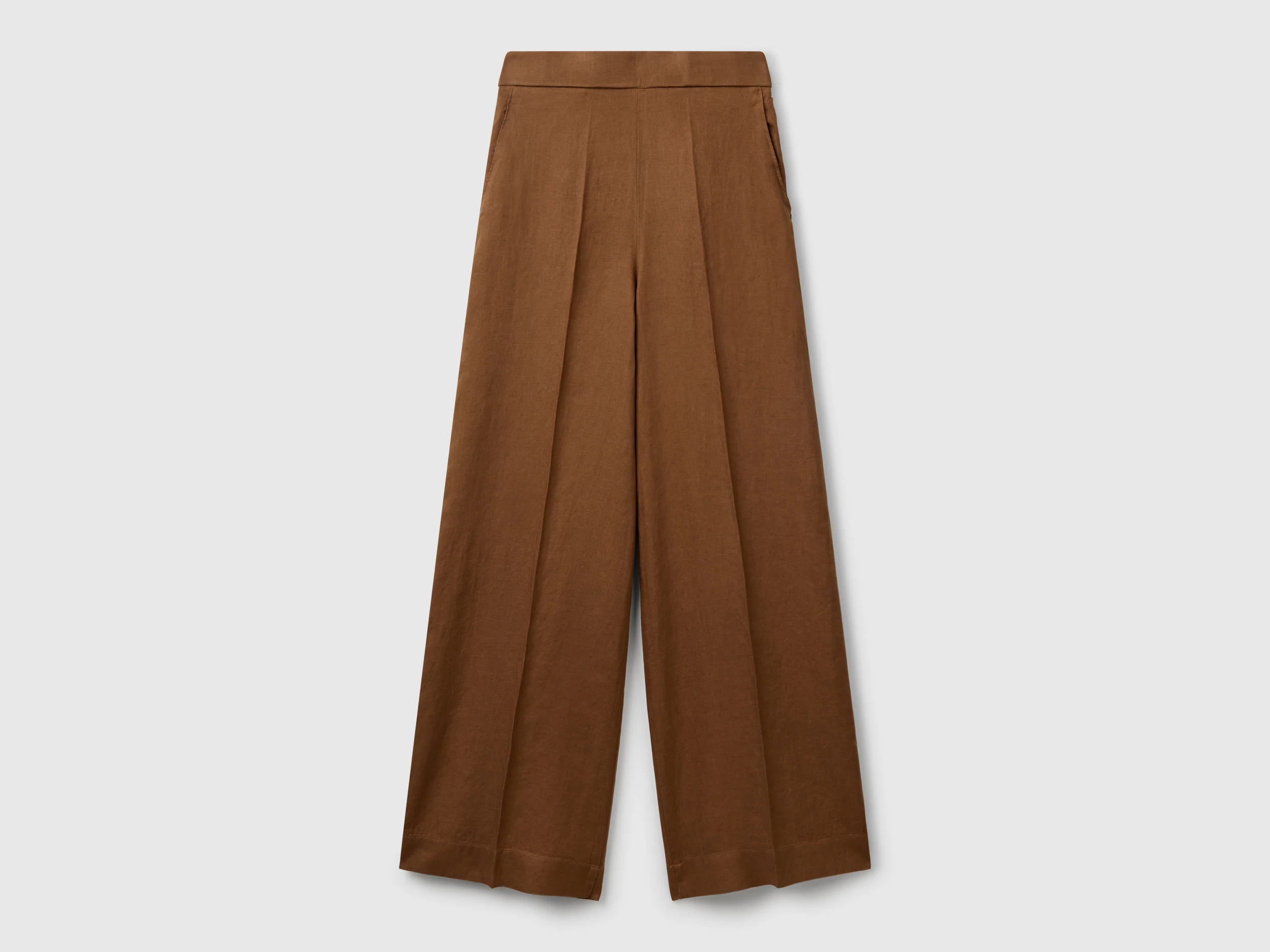 Pantaloni palazzo in 100% lino