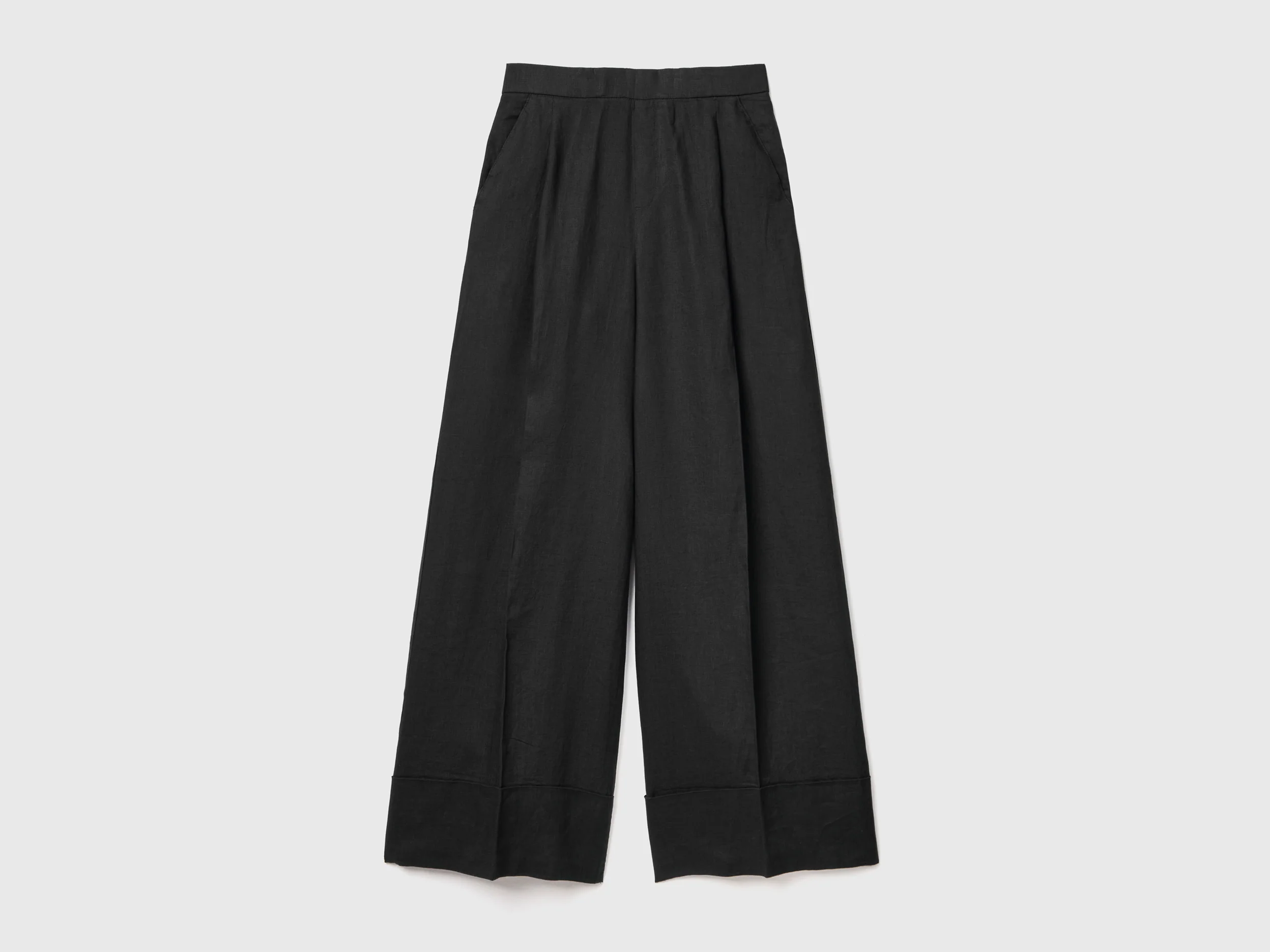 Pantaloni palazzo in 100% lino