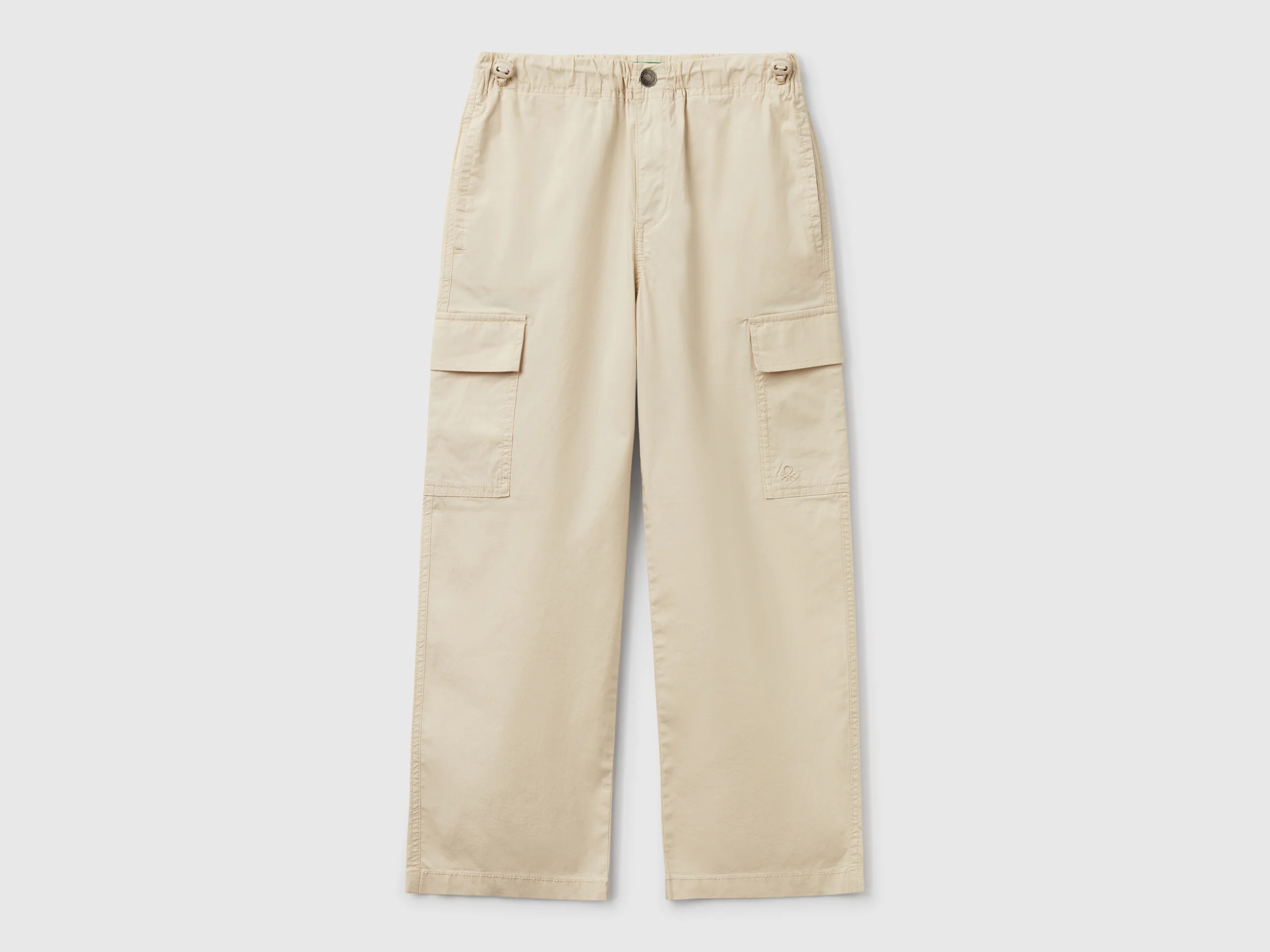 Pantaloni parachute in cotone stretch