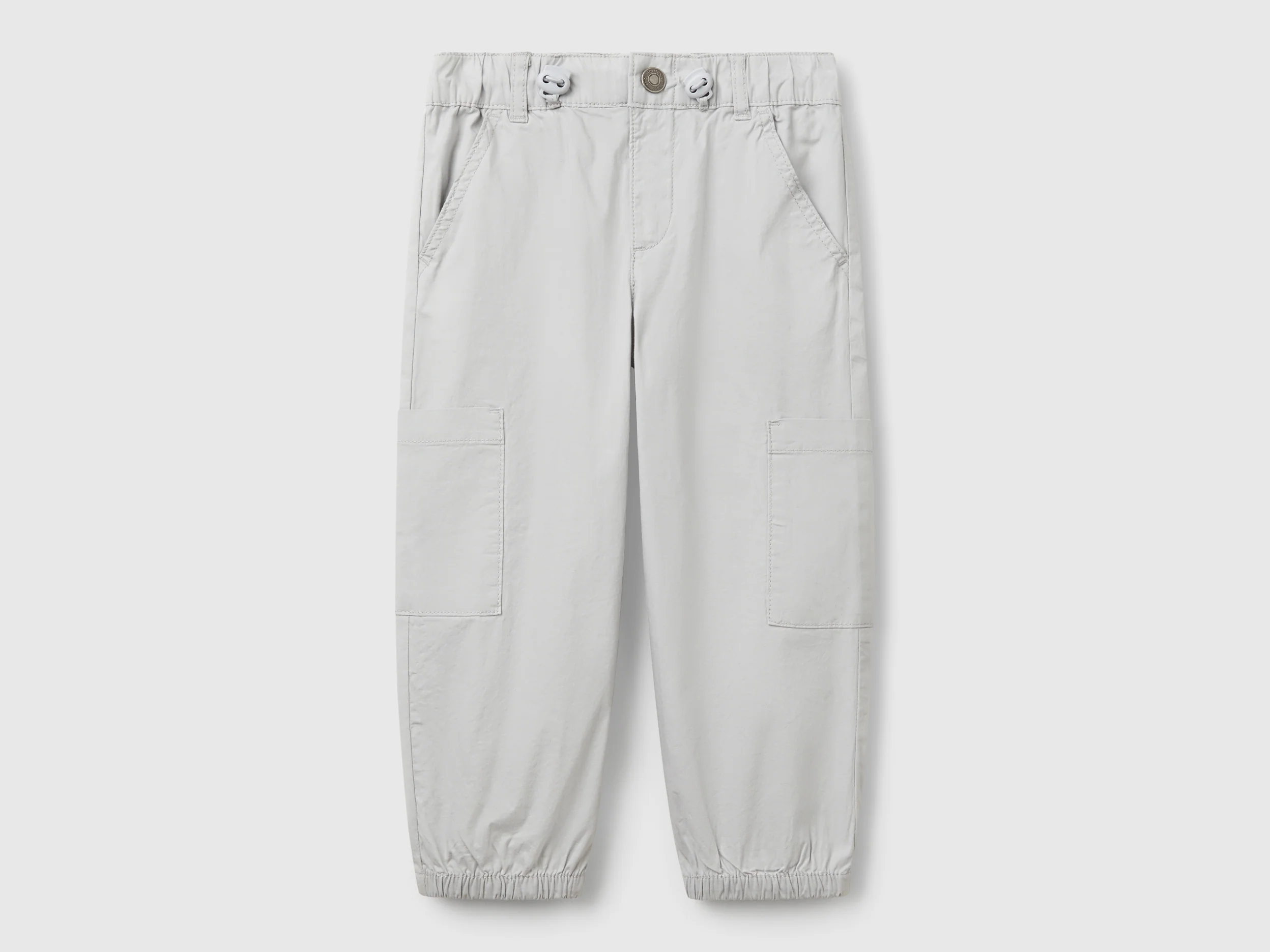 Pantaloni parachute in cotone stretch