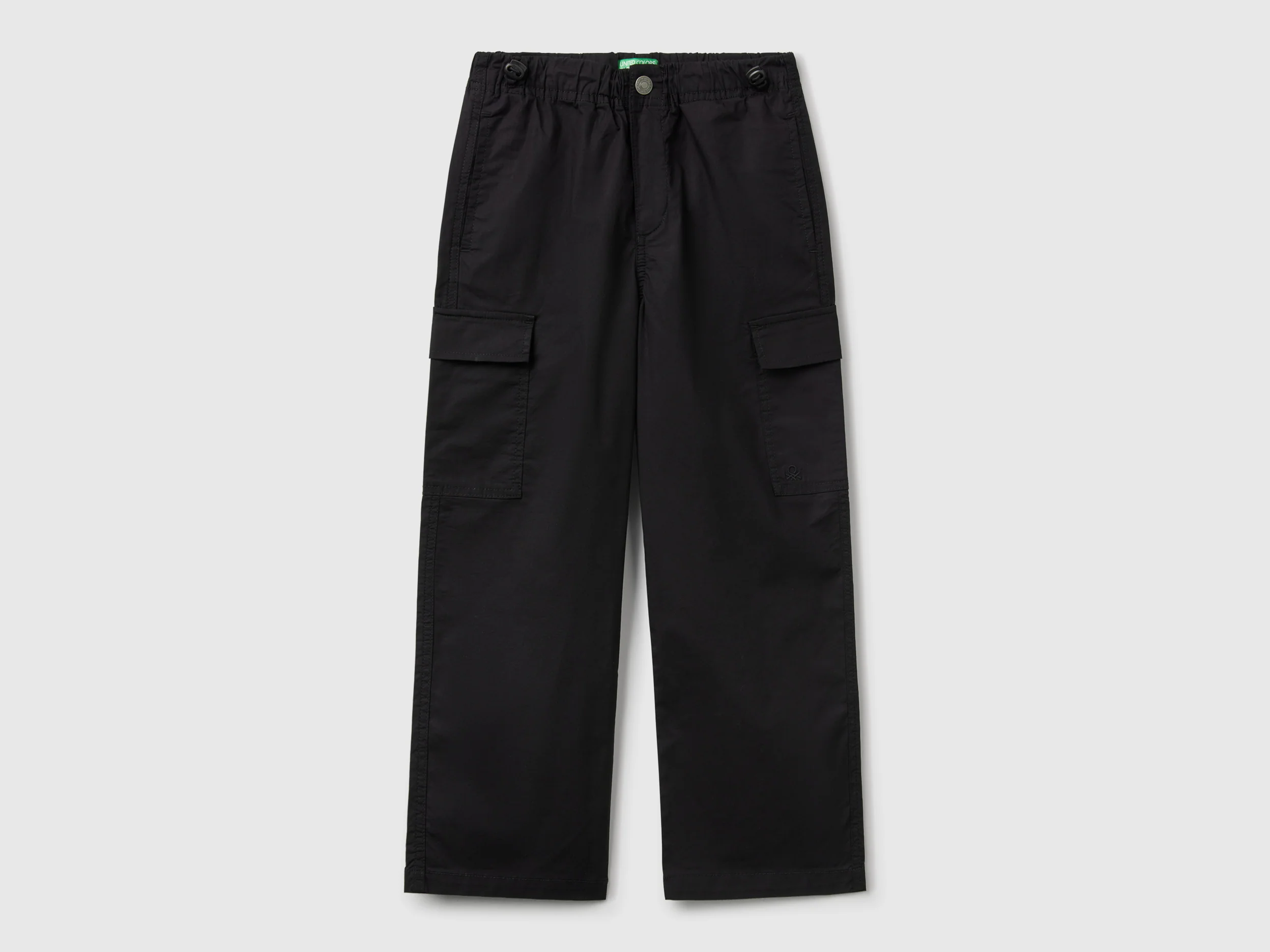 Pantaloni parachute in cotone stretch