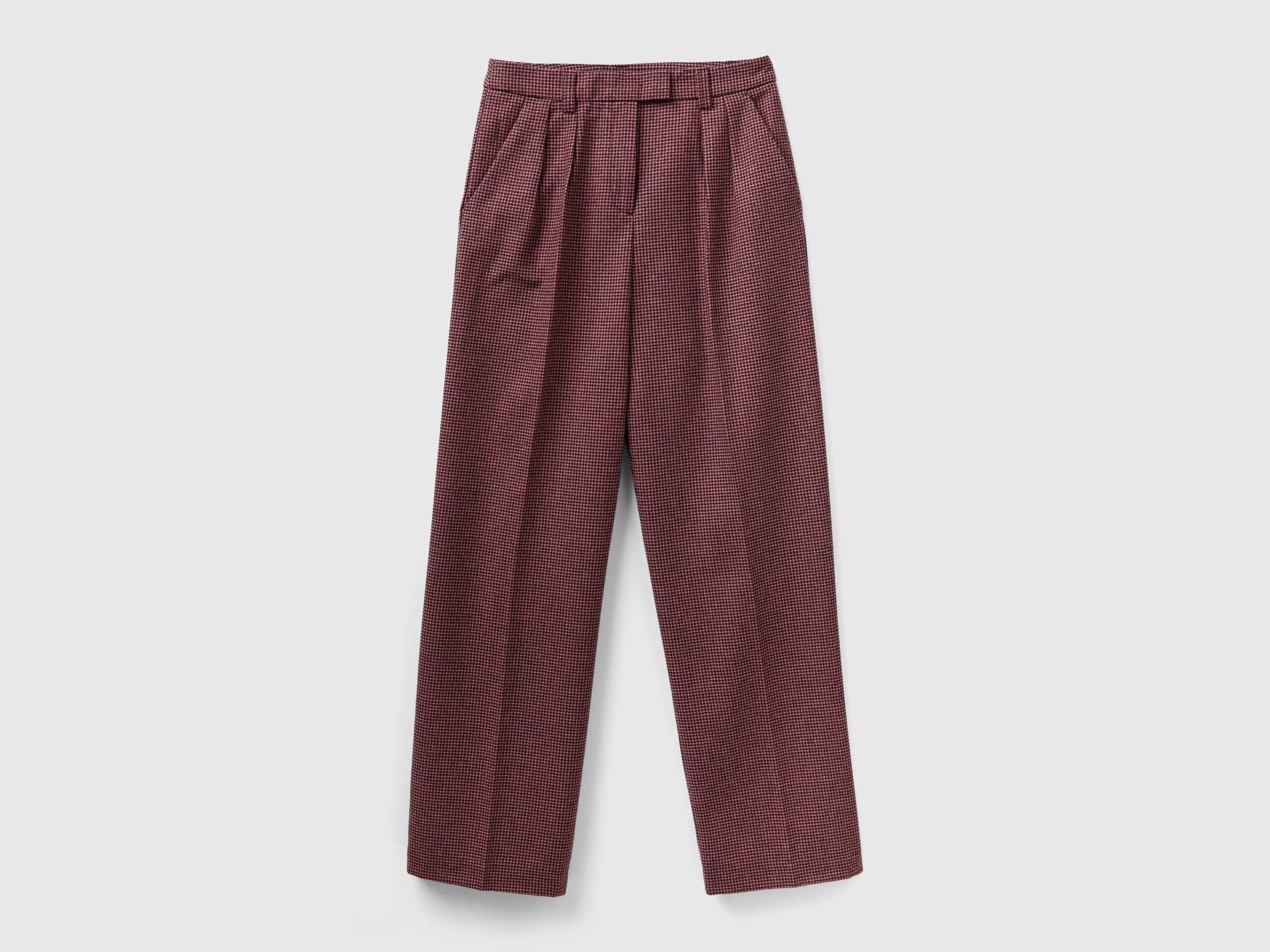 Pantaloni pied de poule con gambia morbida