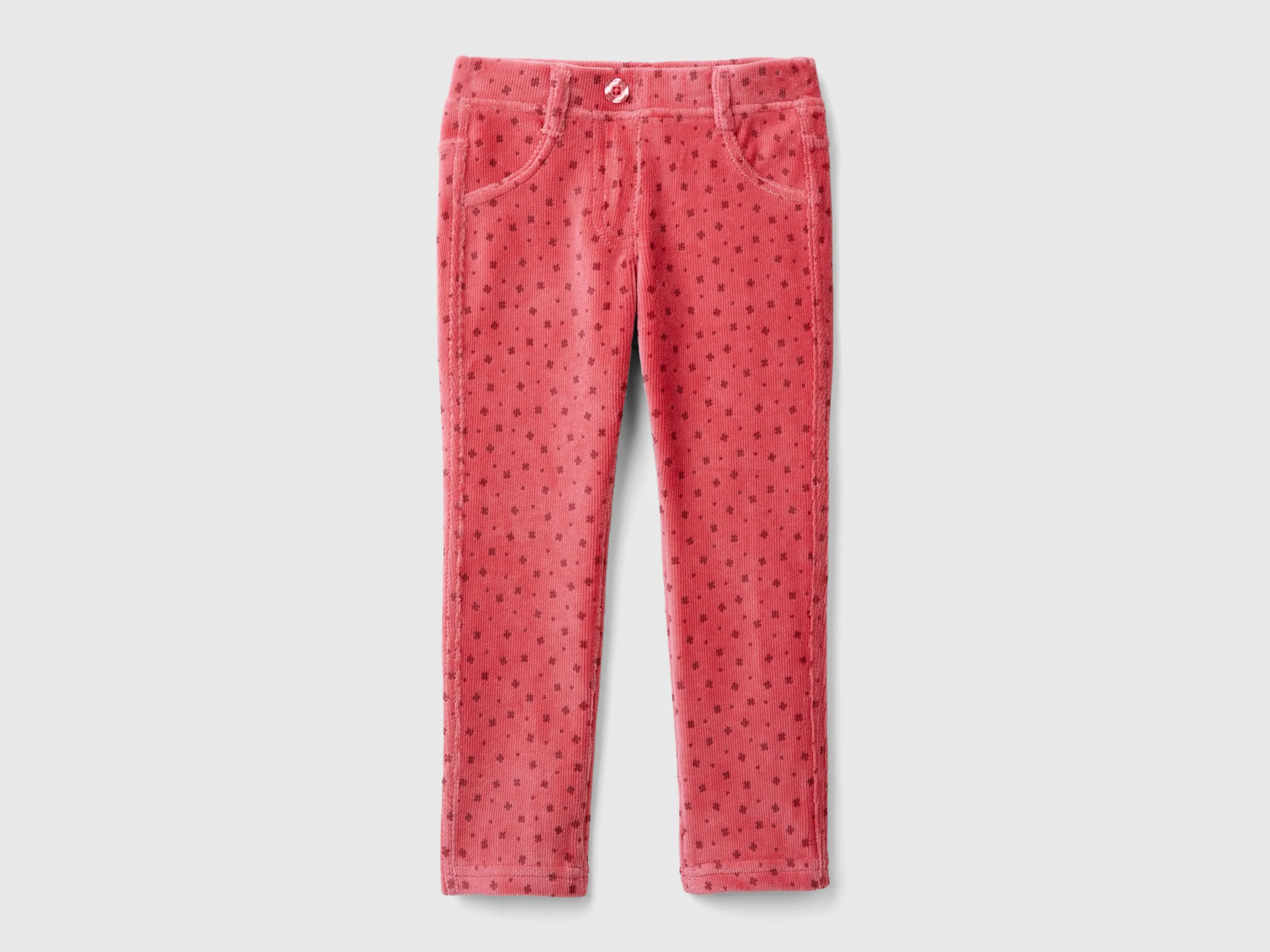 Pantaloni slim fit in ciniglia