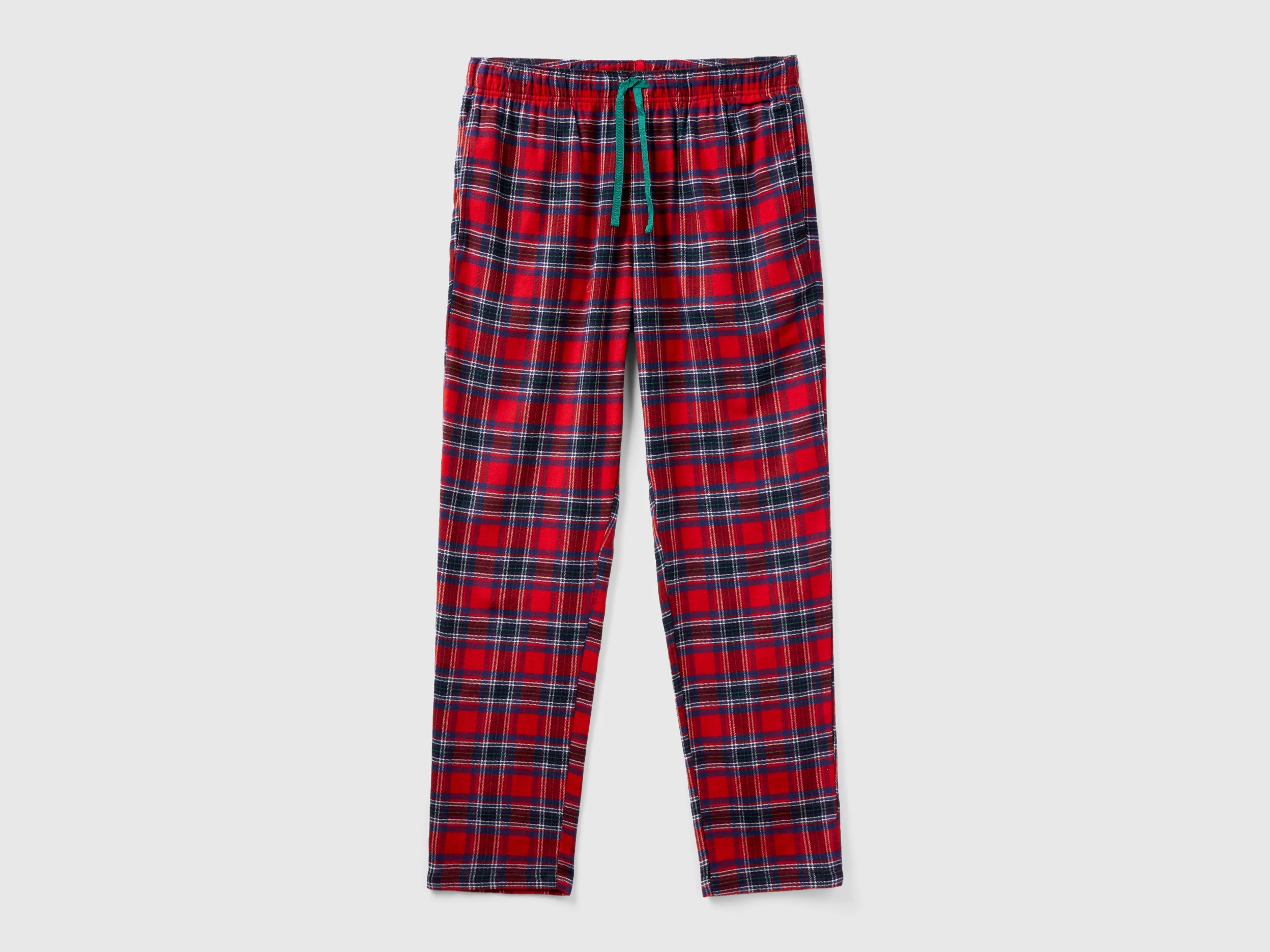 Pantaloni tartan rossi e blu