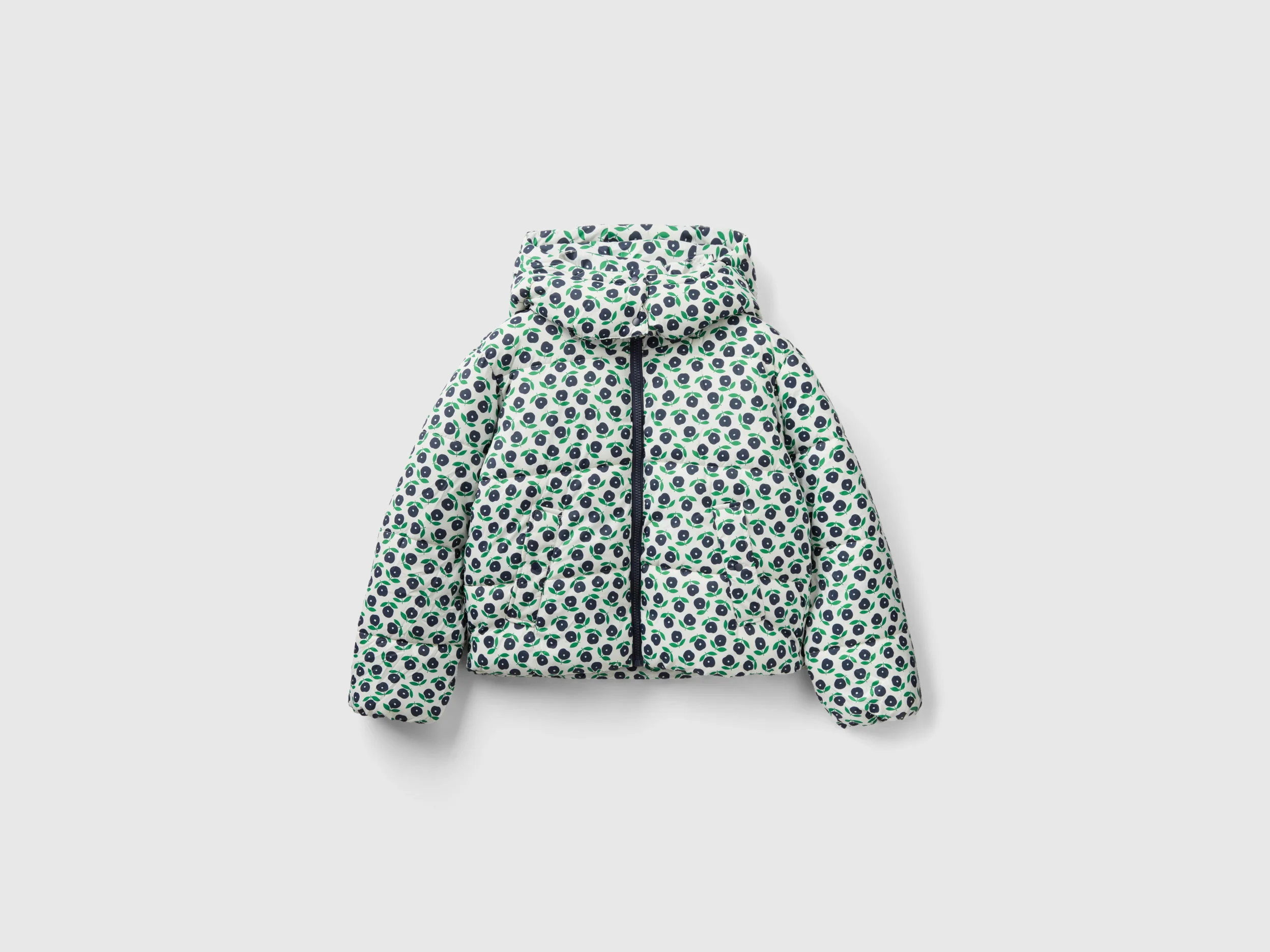 Piumino con stampa fiori