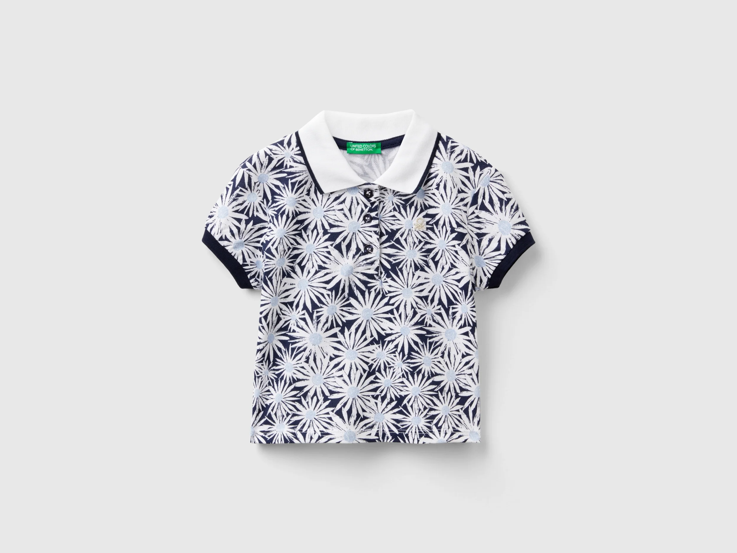 Polo con stampa fiori