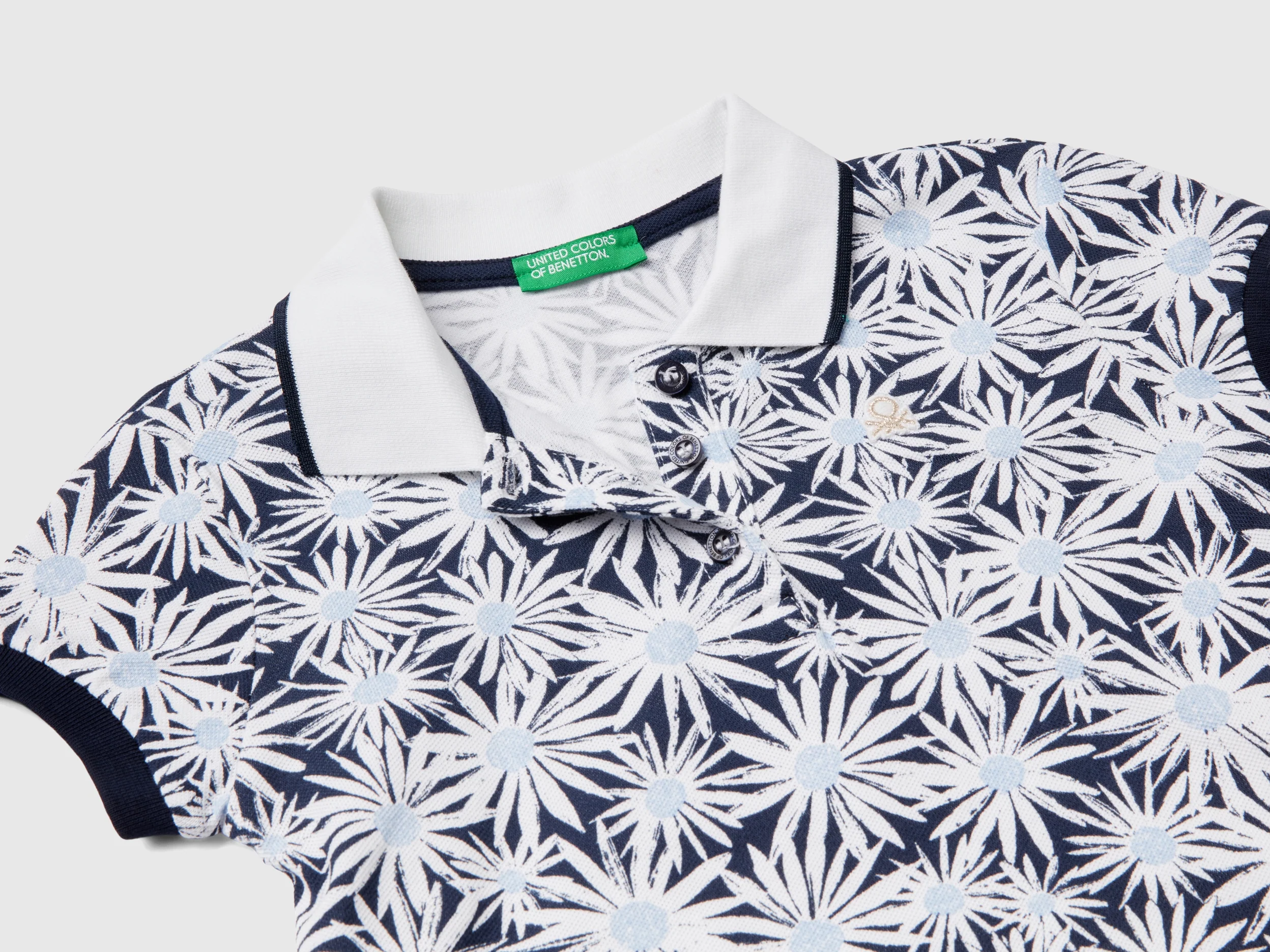 Polo con stampa fiori - Image 2