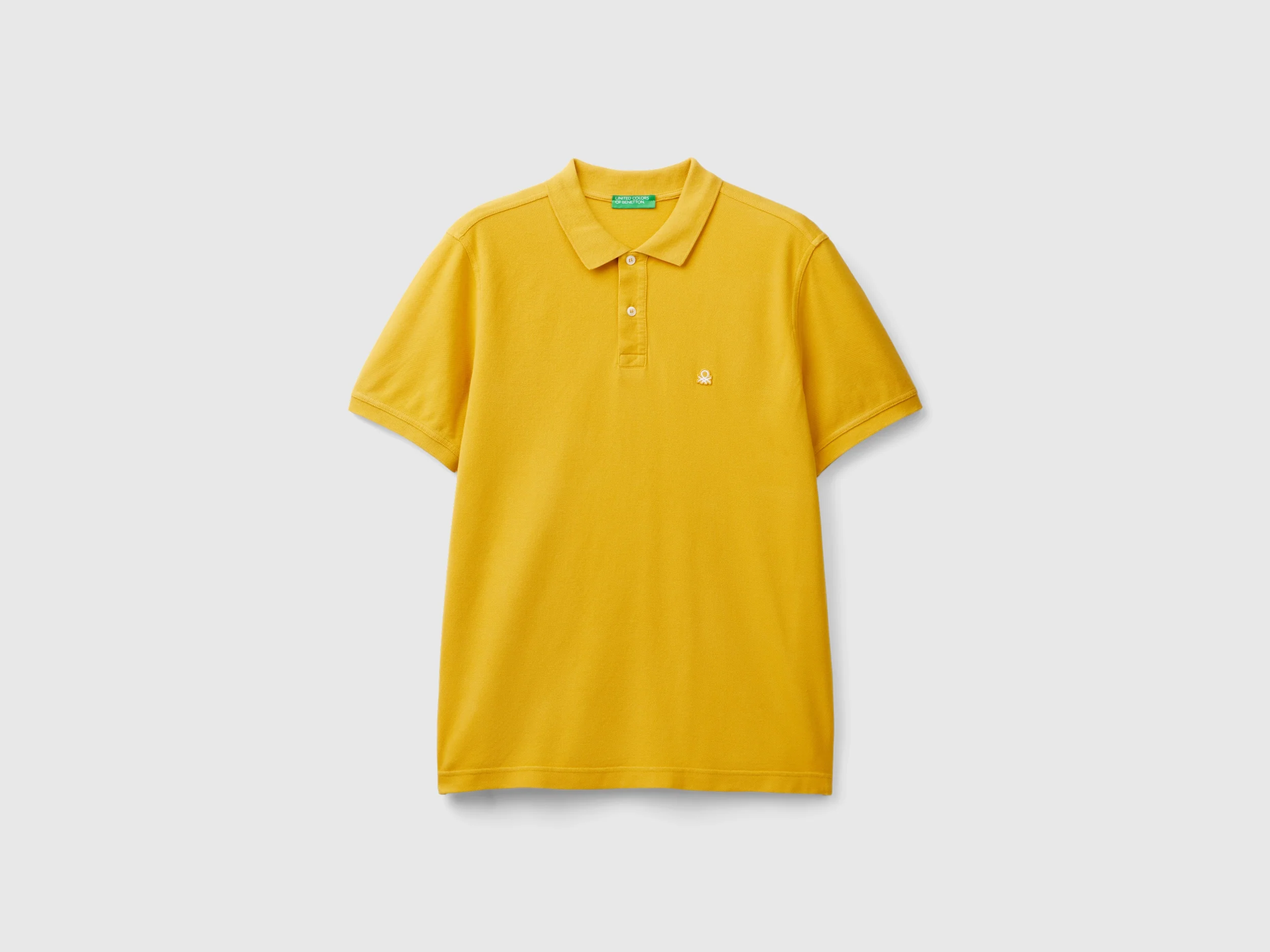 Polo giallo ocra regular fit