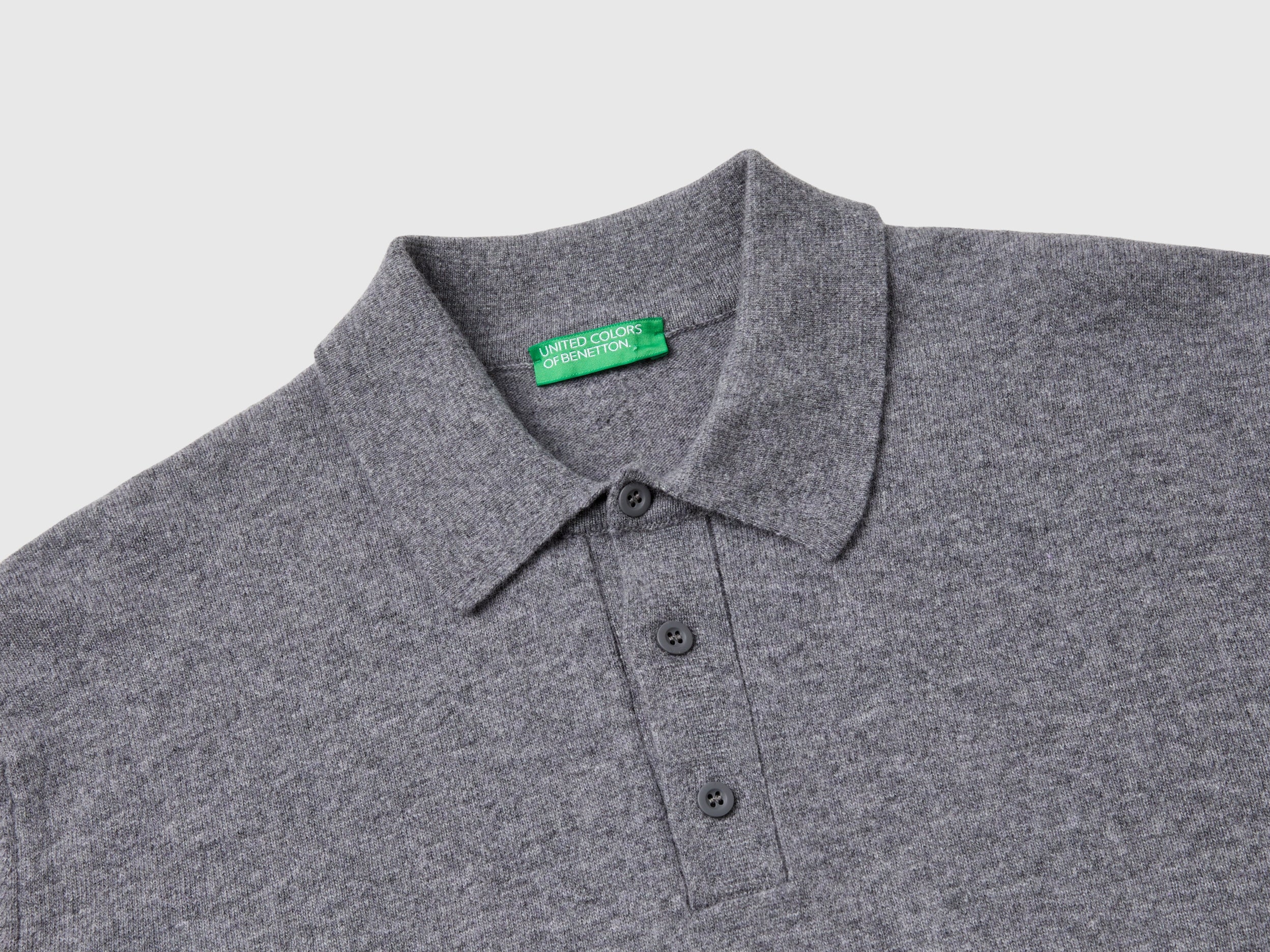 Polo grigo scuro in pura lana Merino - Image 3