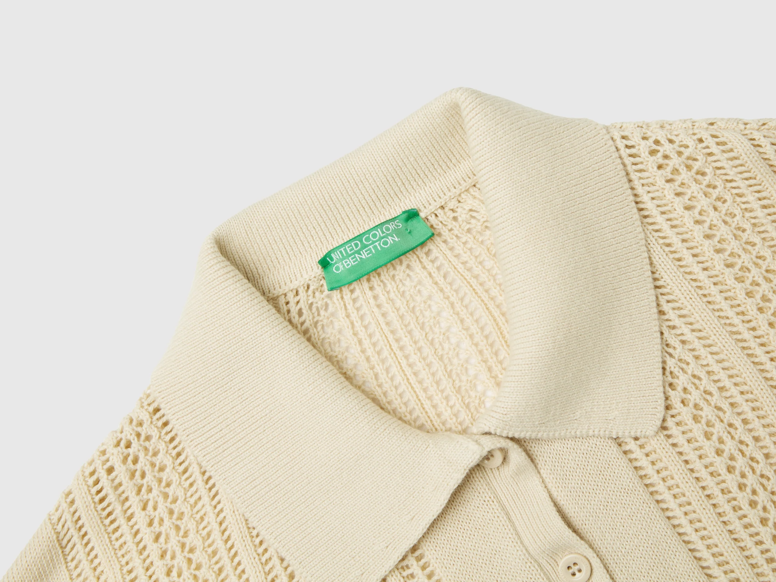 Polo in maglia crochet - Image 3