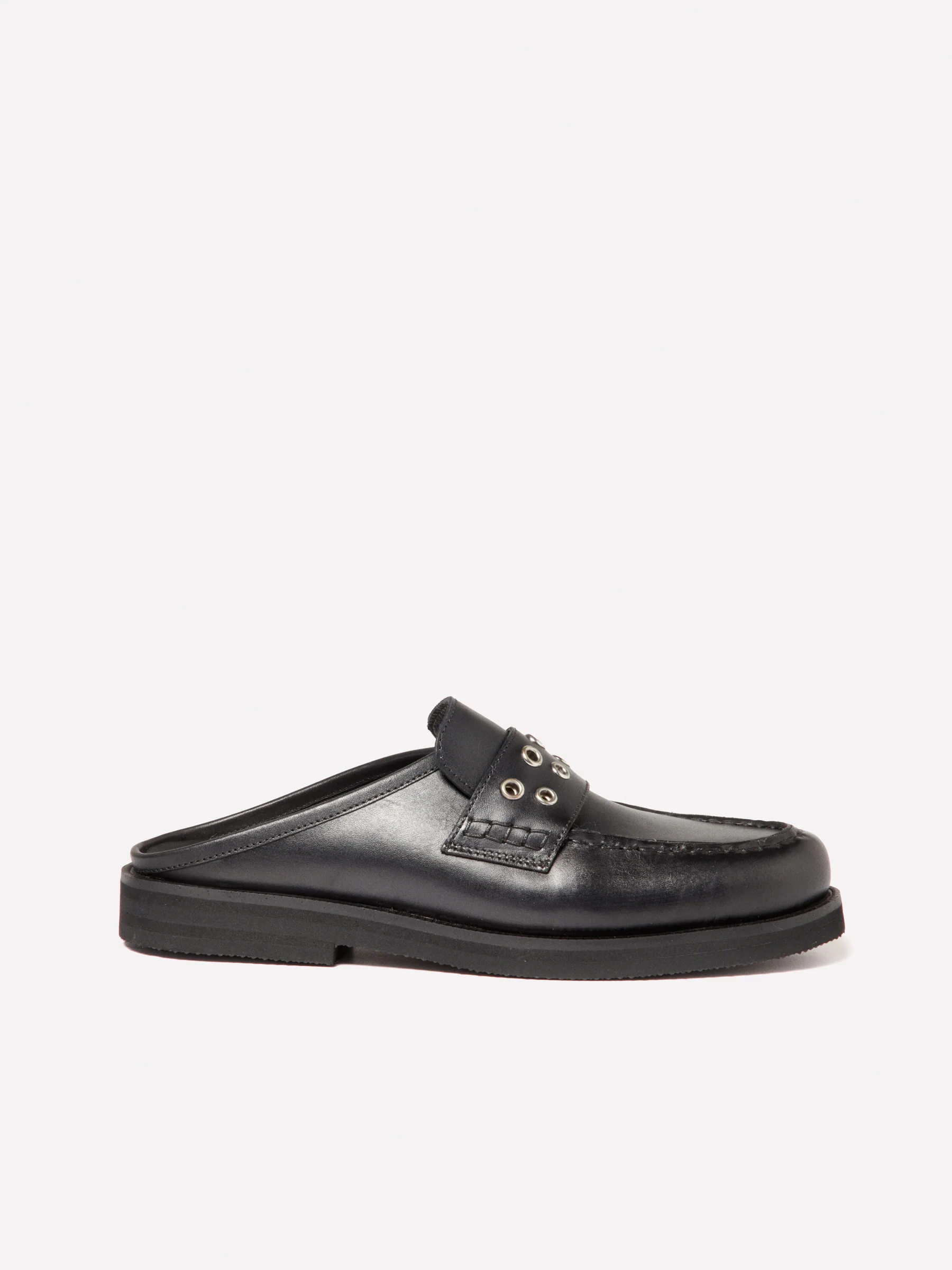 Sabot in pelle con occhielli - Image 4