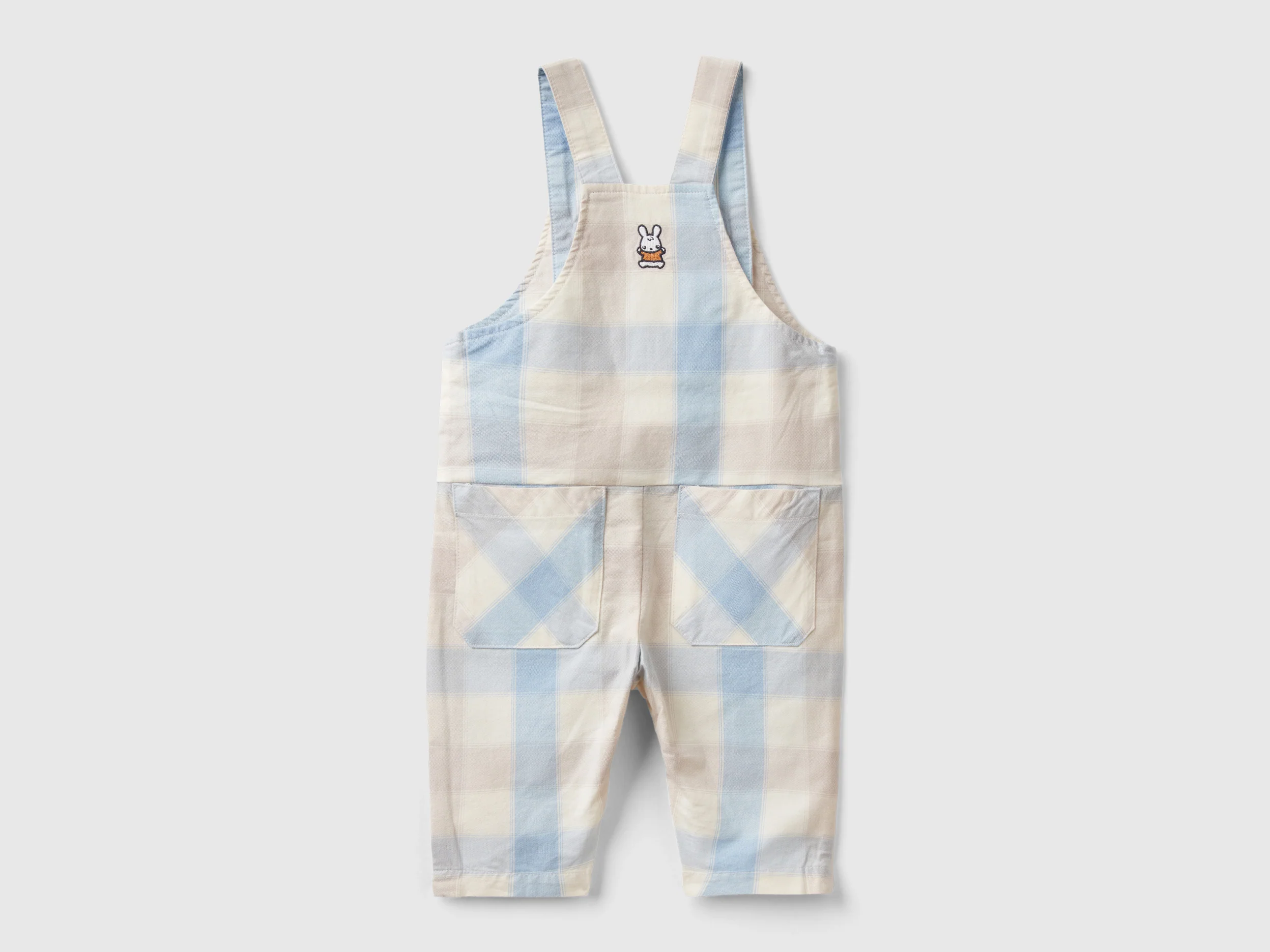 Salopette a quadri in cotone stretch - Image 2