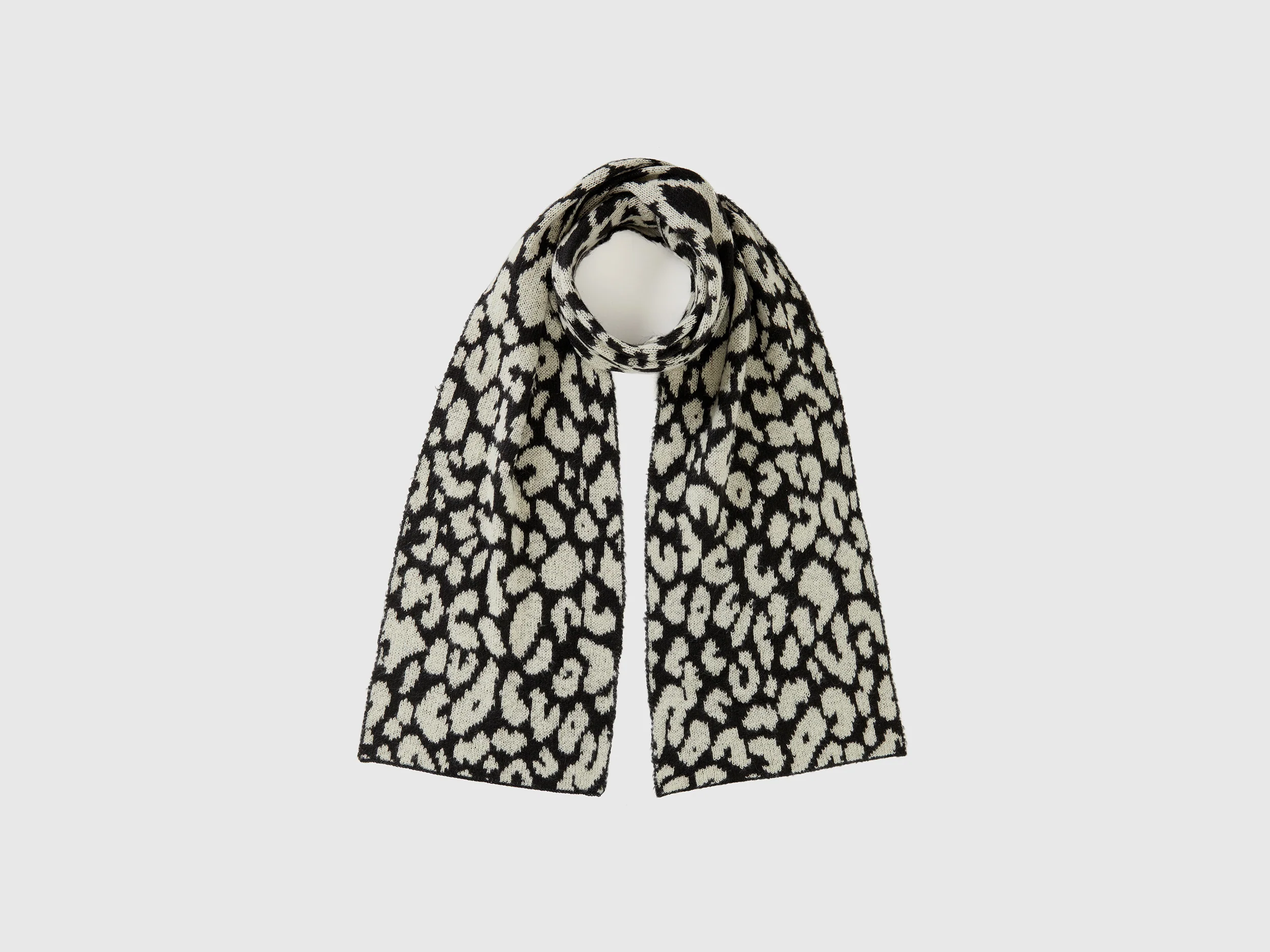 Sciarpa animalier in misto mohair