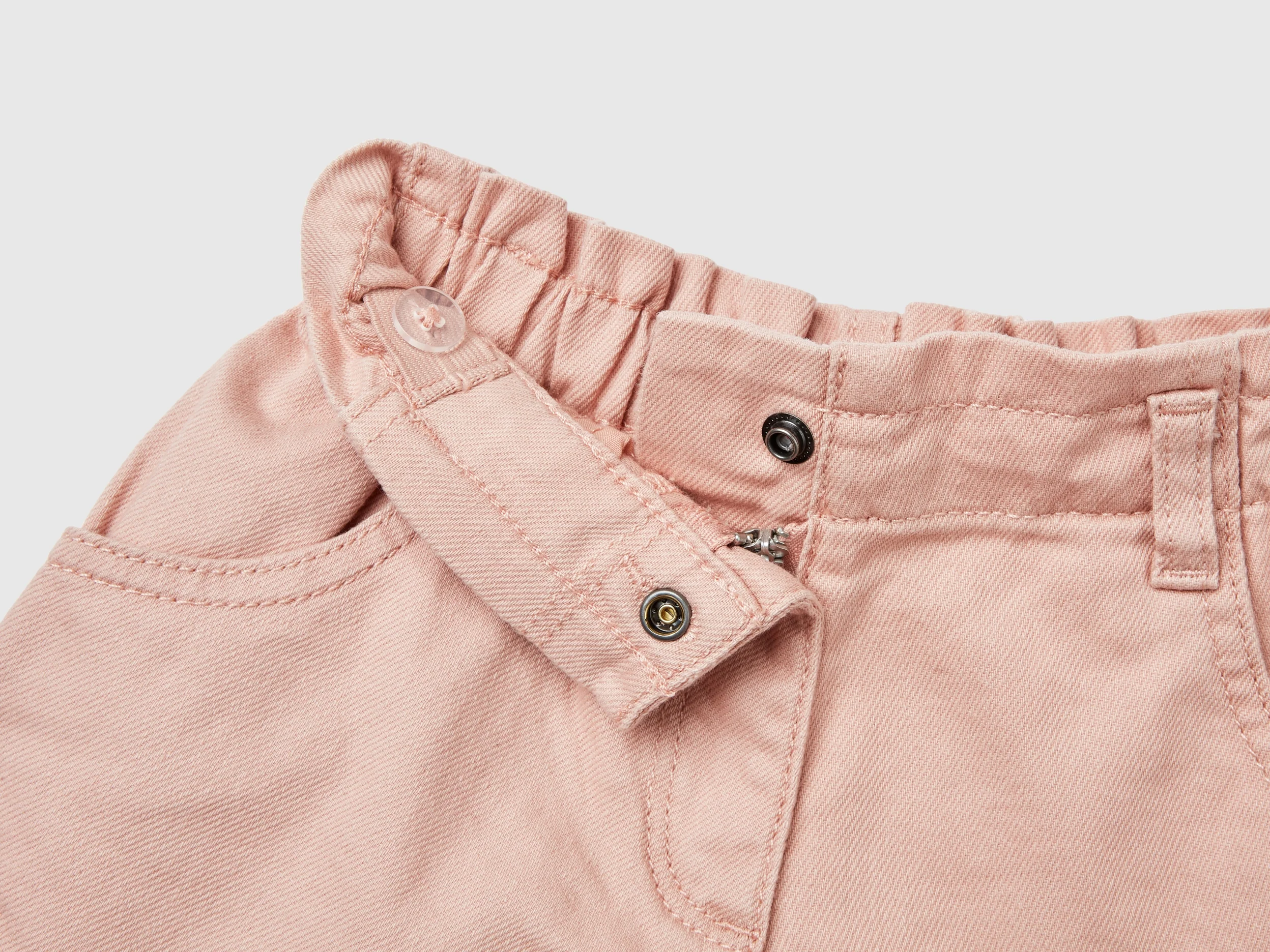 Shorts paperbag in cotone stretch - Image 3