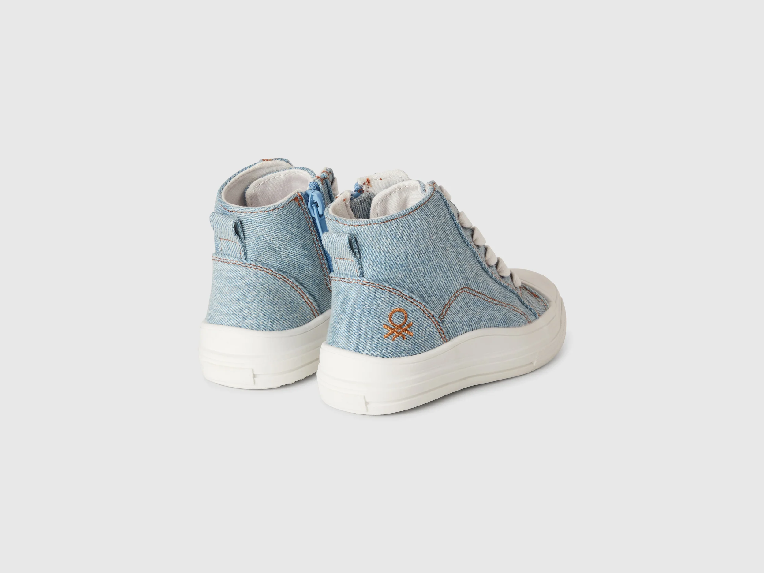 Sneakers alte effetto denim - Image 2