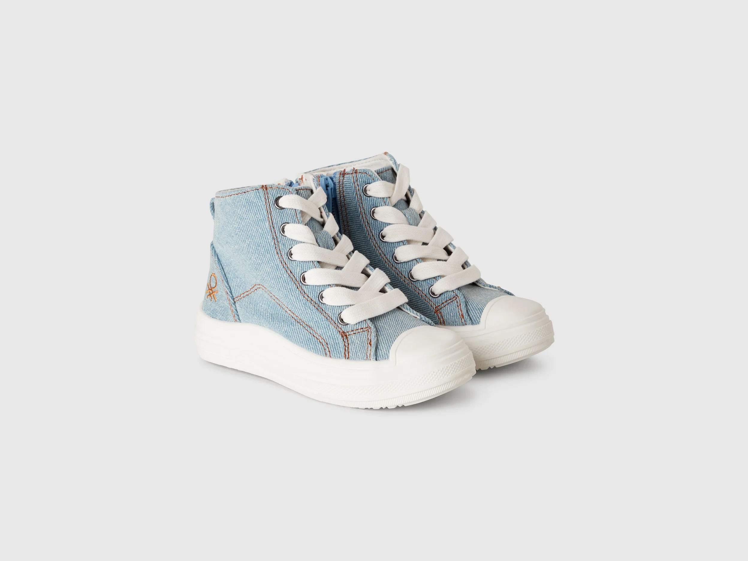 Sneakers alte effetto denim - Image 3