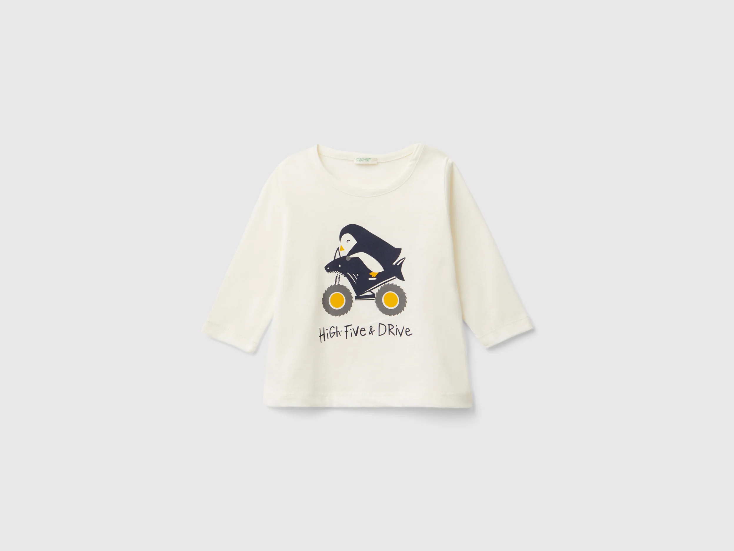T-shirt a manica lunga in caldo cotone bio
