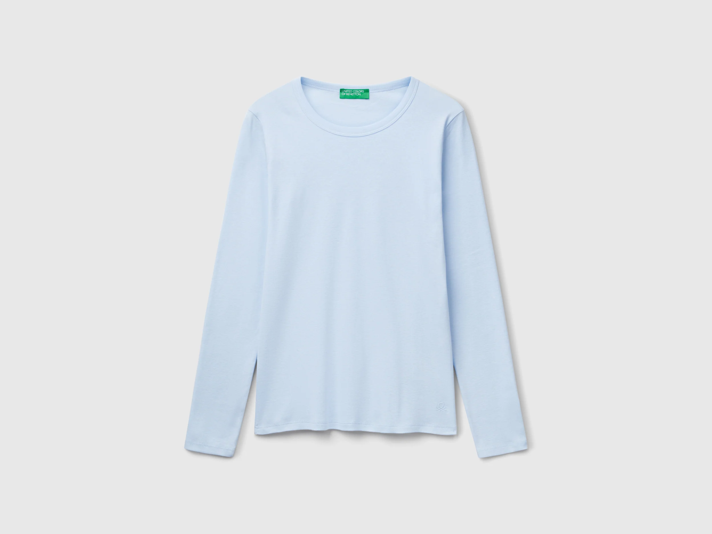 T-shirt a manica lunga in puro cotone