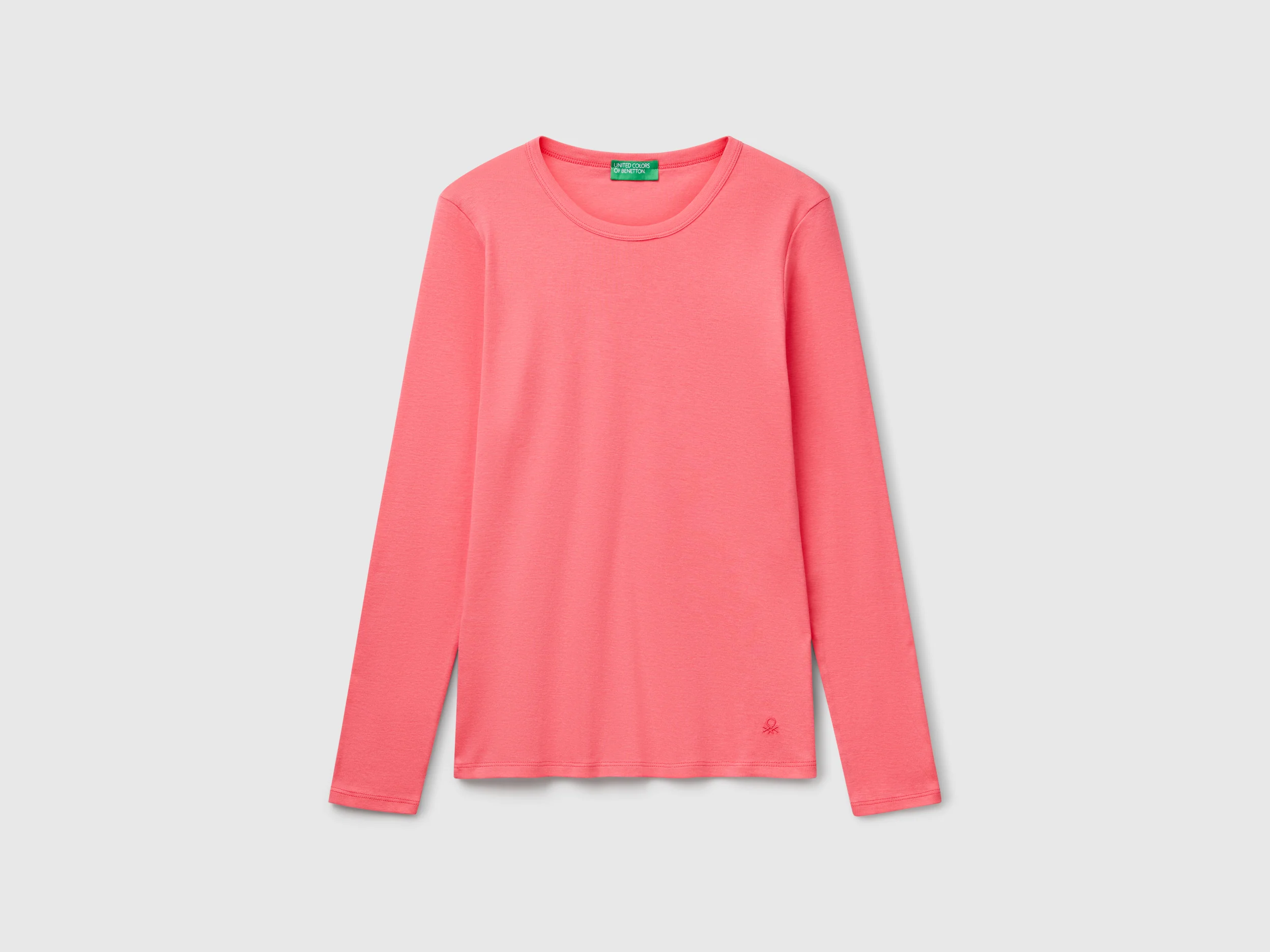 T-shirt a manica lunga in puro cotone