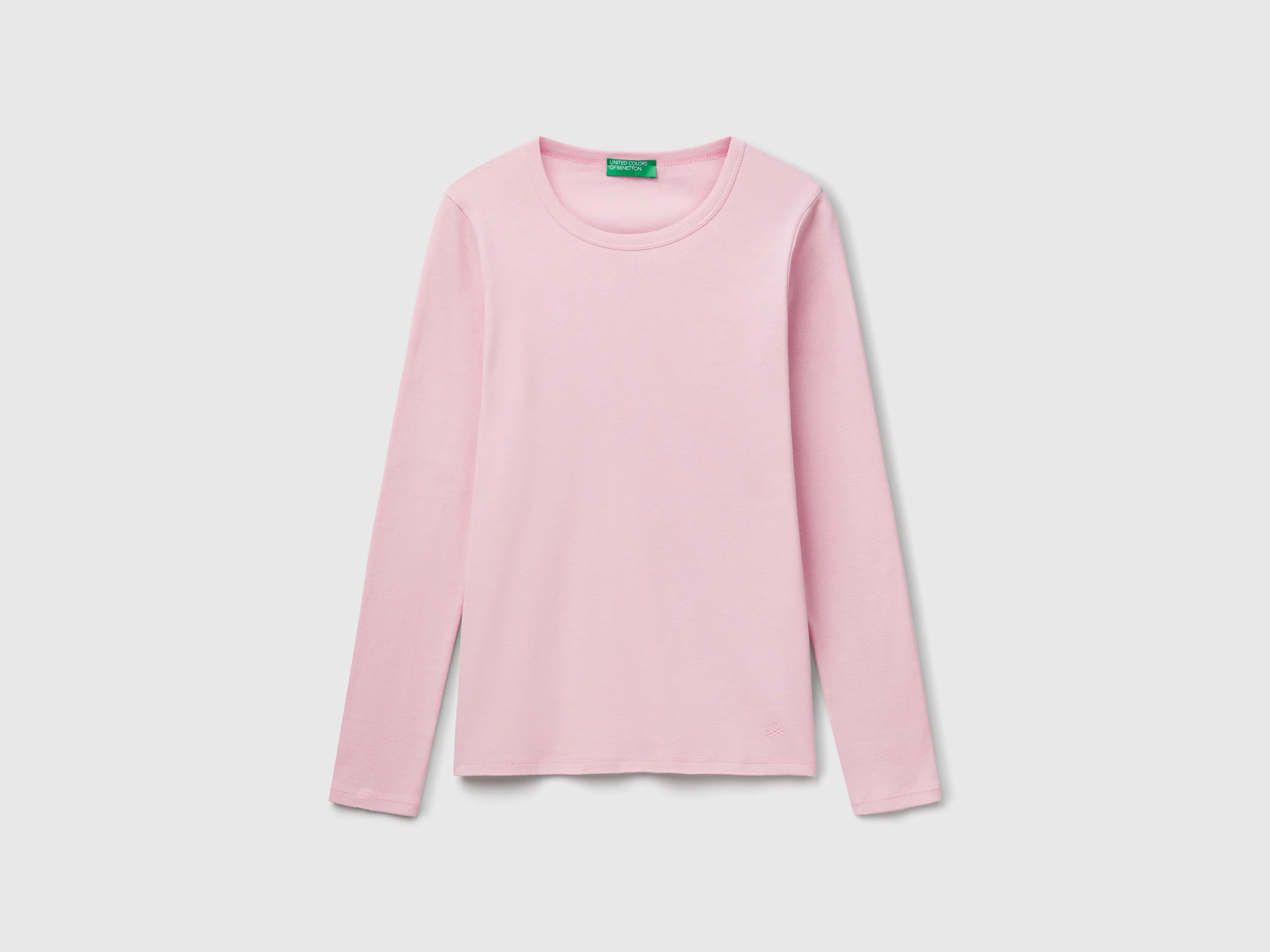 T-shirt a manica lunga in puro cotone