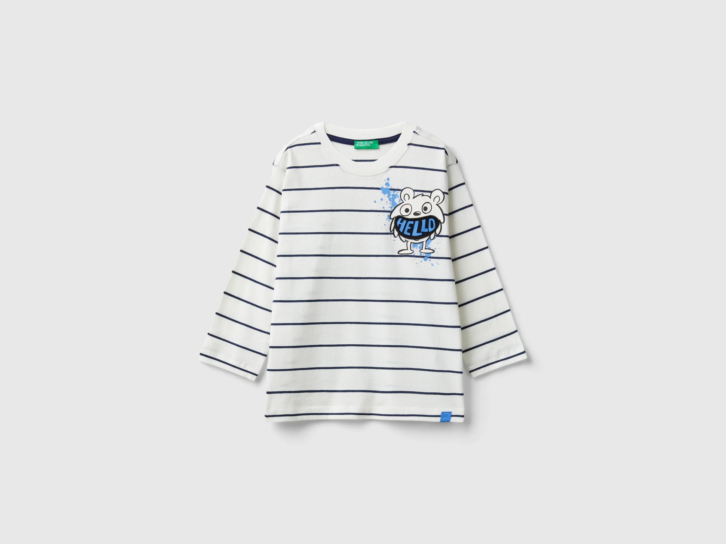 T-shirt a righe con applicazione