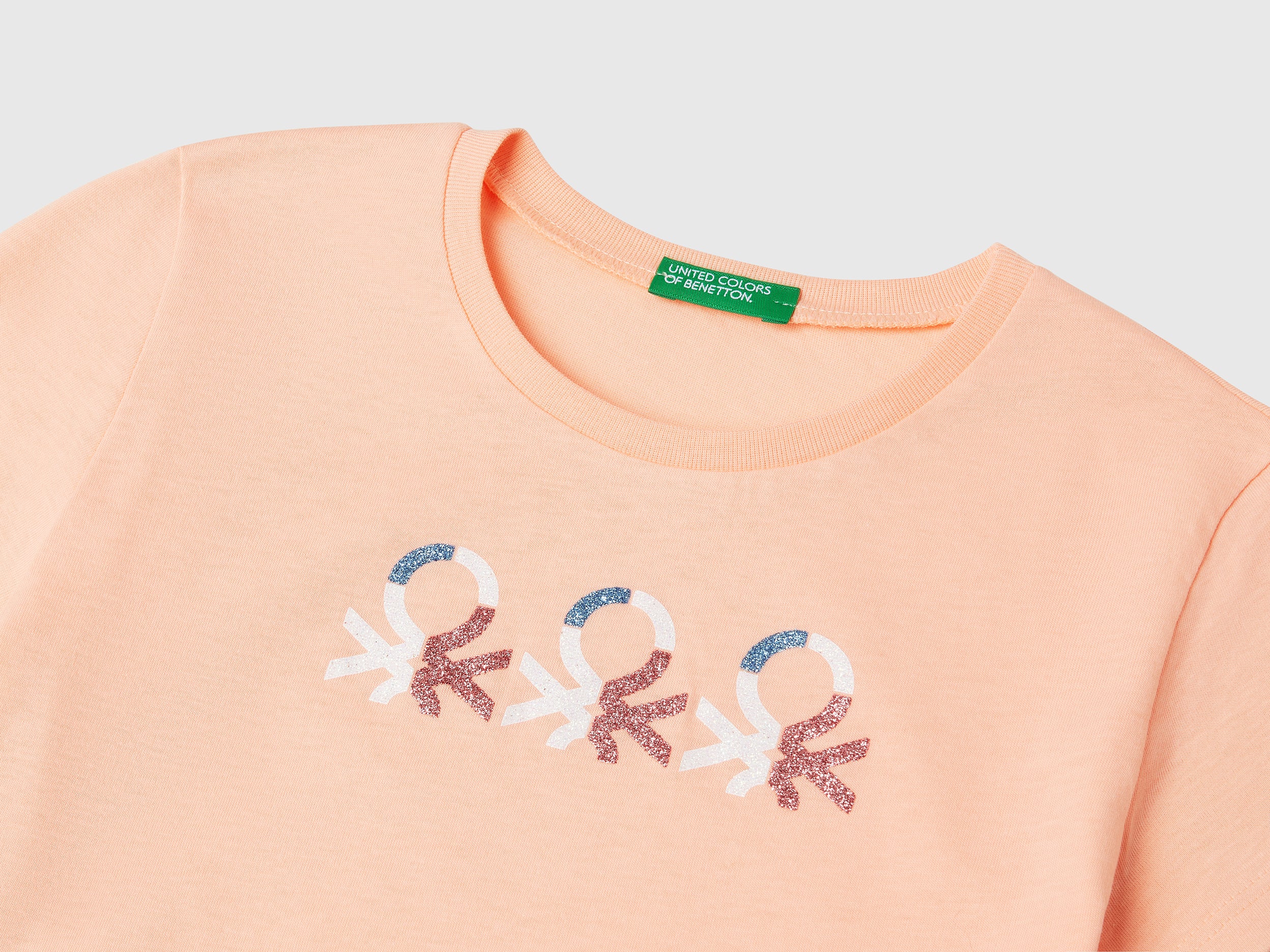 T-shirt con logo glitter in cotone - Image 3