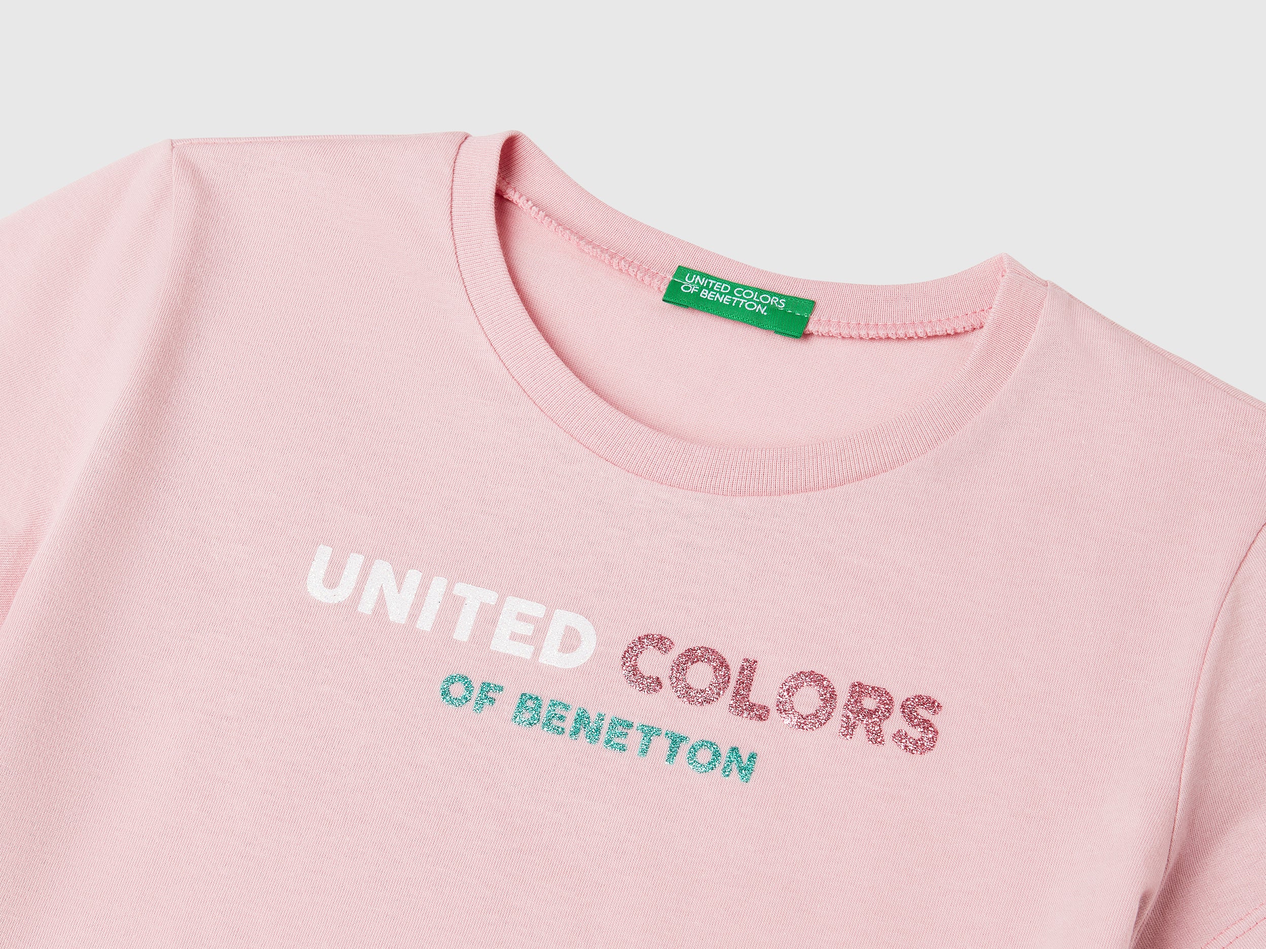 T-shirt con logo glitter in cotone - Image 3