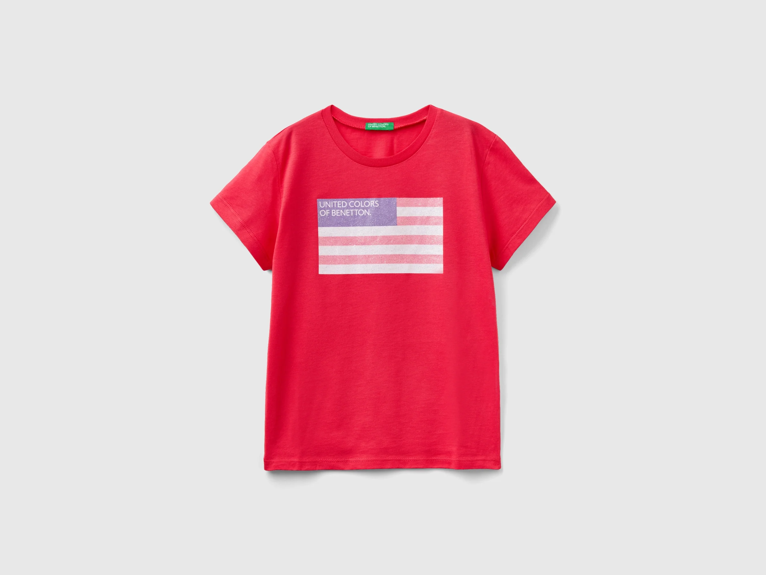 T-shirt con logo glitter