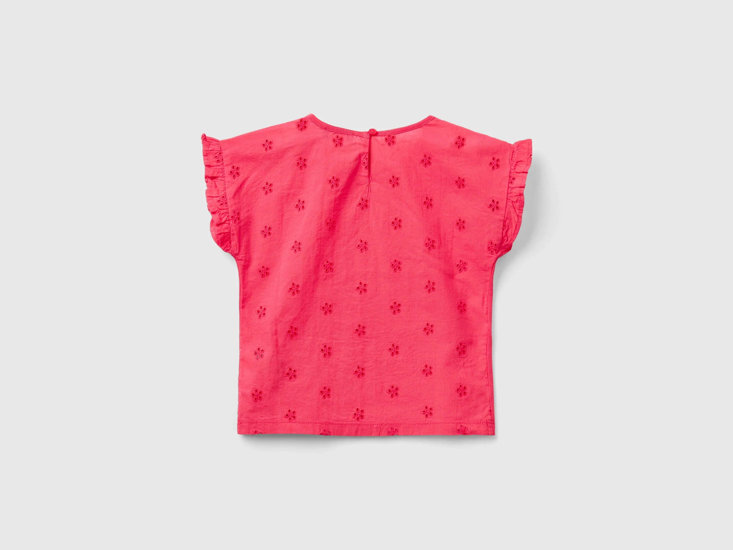 T-shirt con rouches e ricami sangallo - Image 2