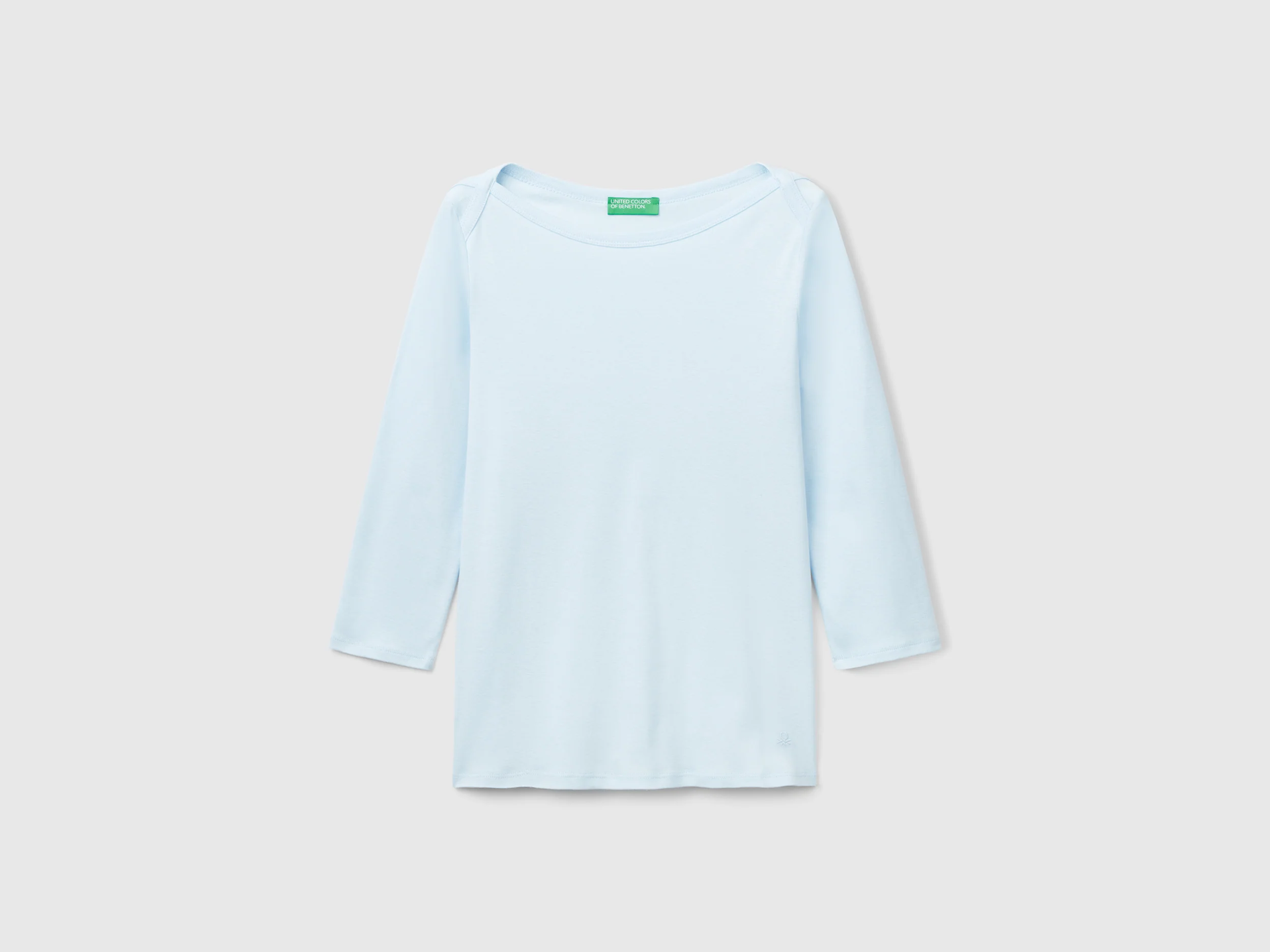 T-shirt con scollo a barchetta 100% cotone